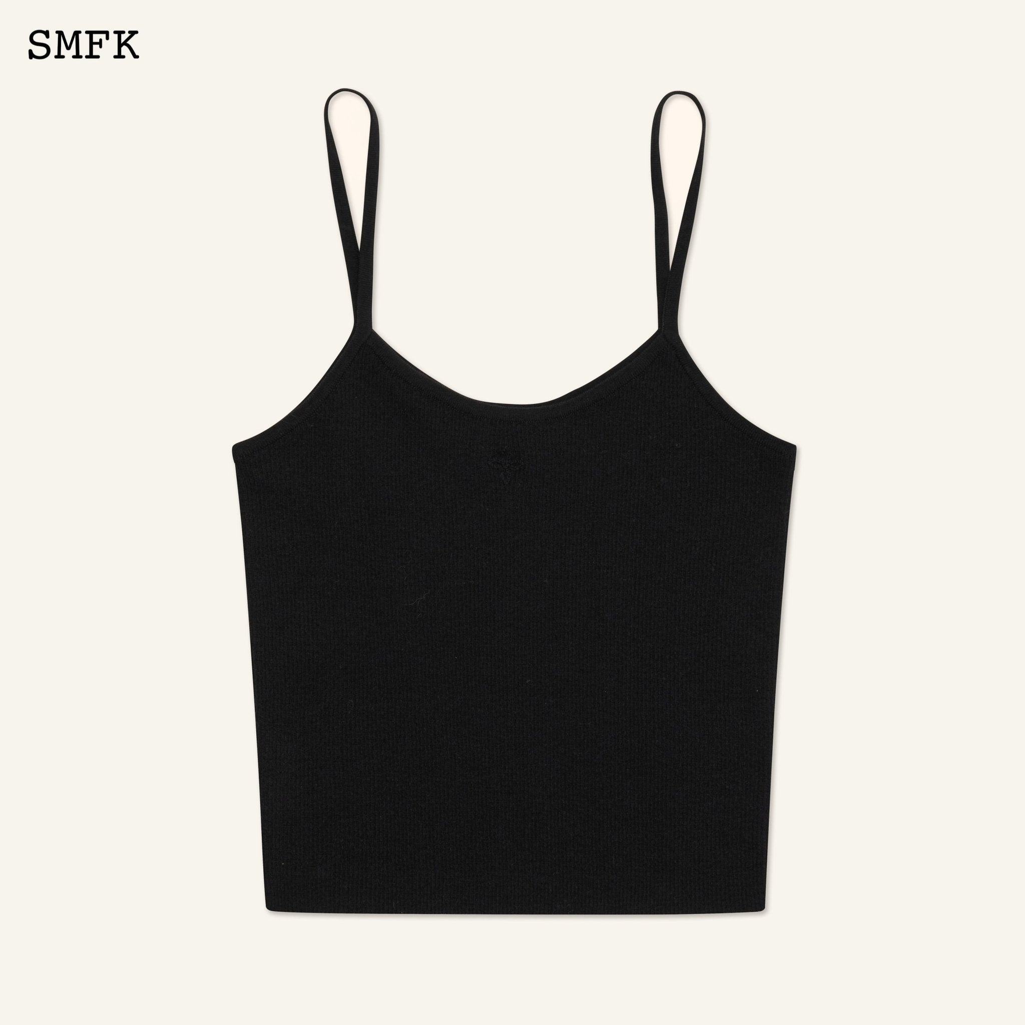 SMFK Compass Cross Classic Knitted Vest Top Black | MADA IN CHINA