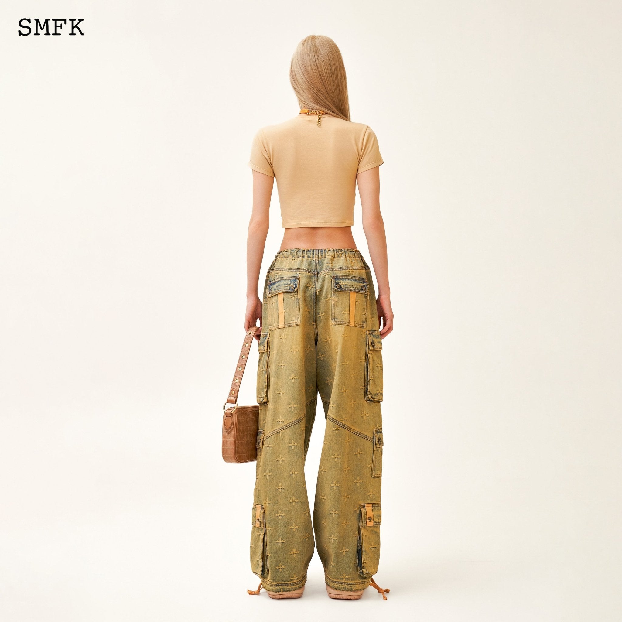 SMFK Compass Cross Classic Sporty Tights Tee In Sand | MADA IN CHINA