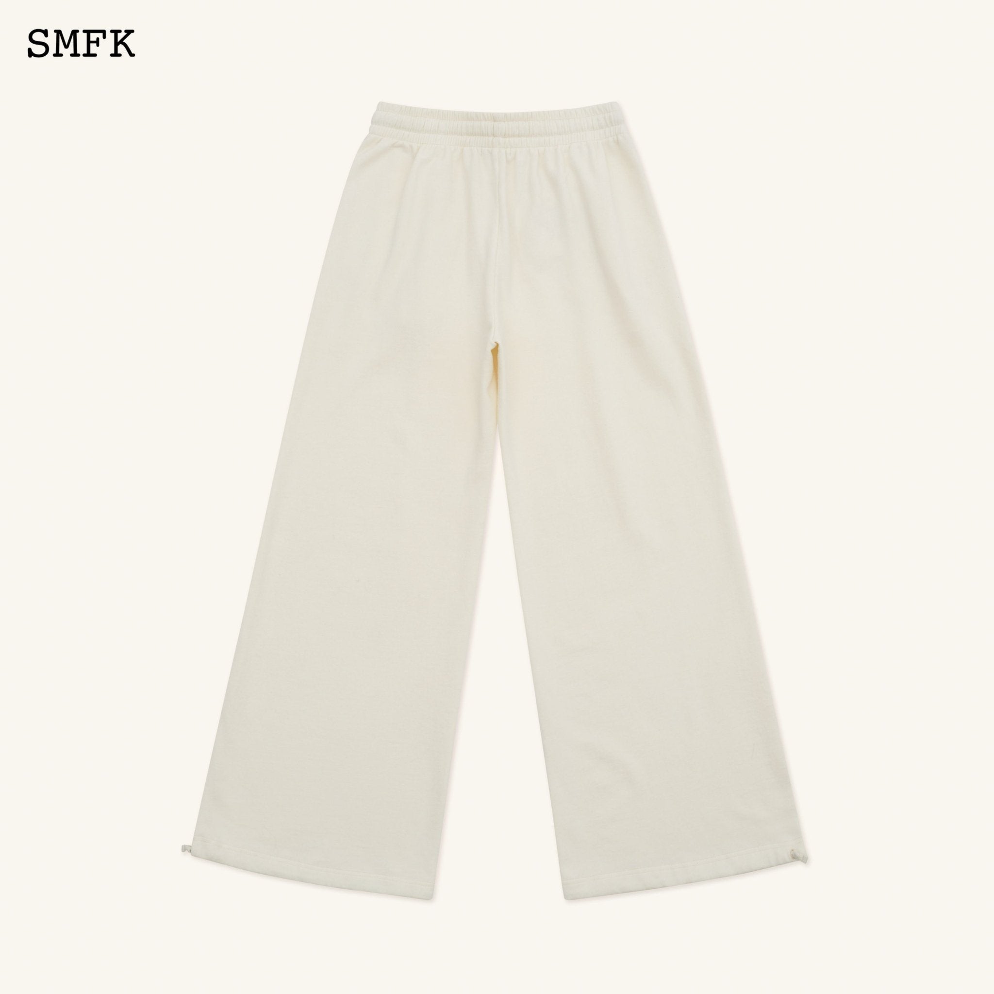 SMFK Compass Cross Classic Wide-Leg Sweatpants White | MADA IN CHINA