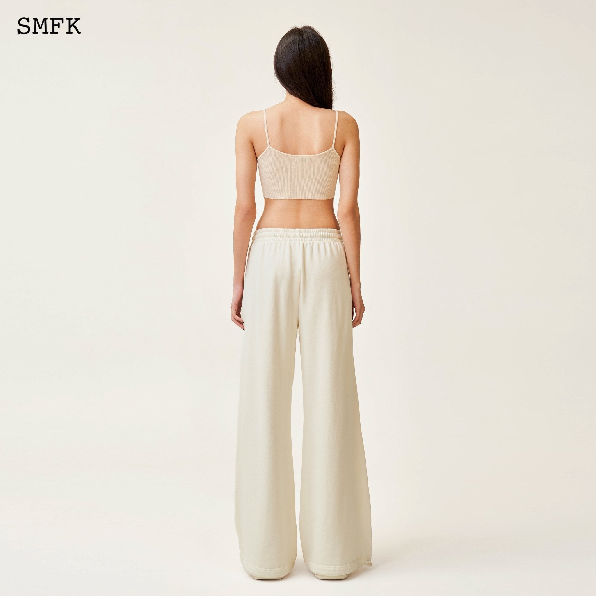 SMFK Compass Cross Classic Wide-Leg Sweatpants White | MADA IN CHINA