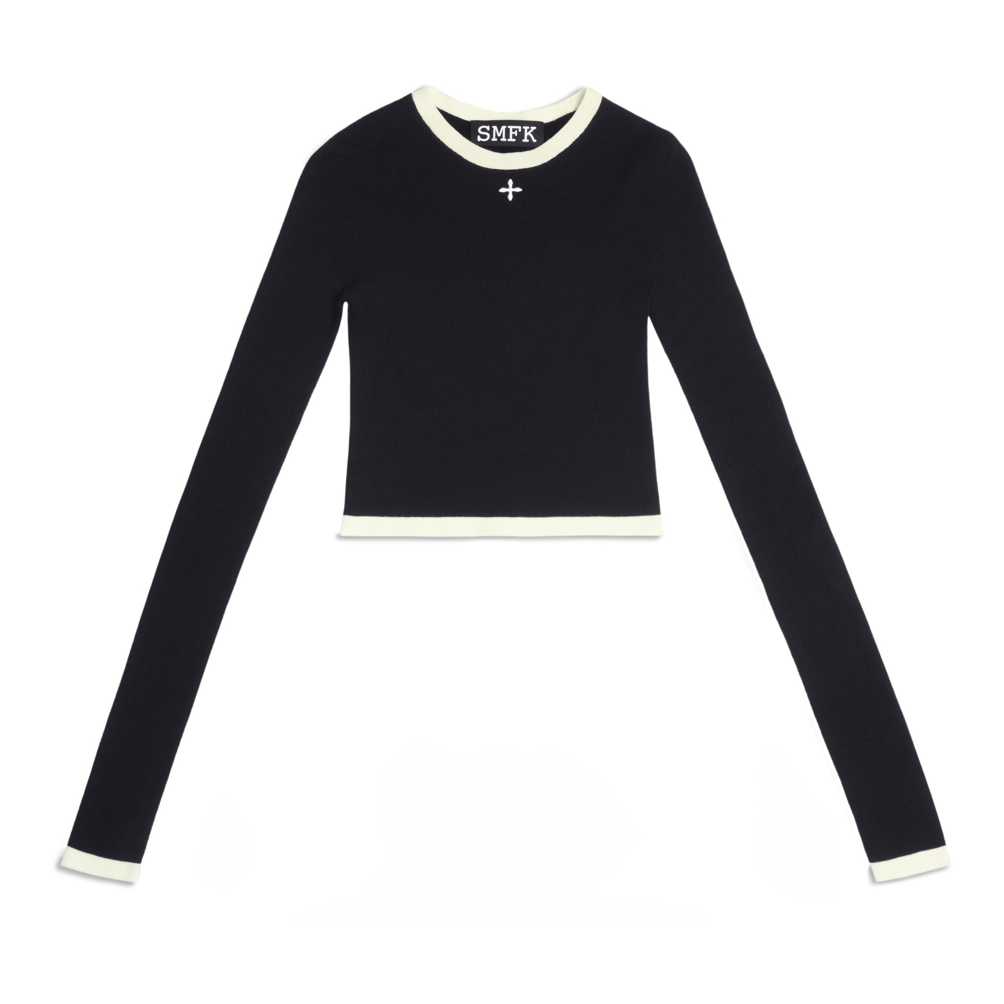 SMFK Compass Cross Classic Wool Knit Midnight Black | MADA IN CHINA