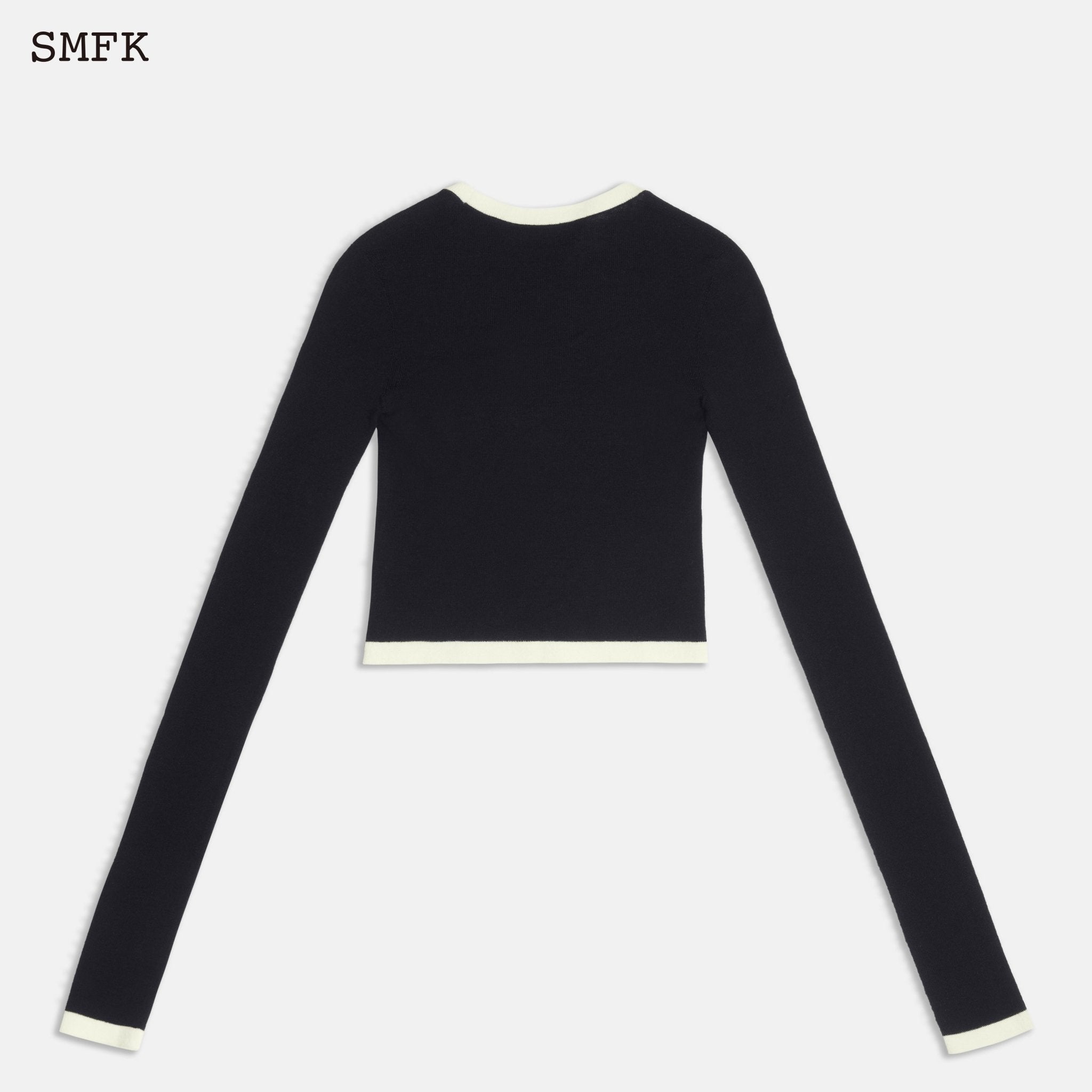 SMFK Compass Cross Classic Wool Knit Midnight Black | MADA IN CHINA