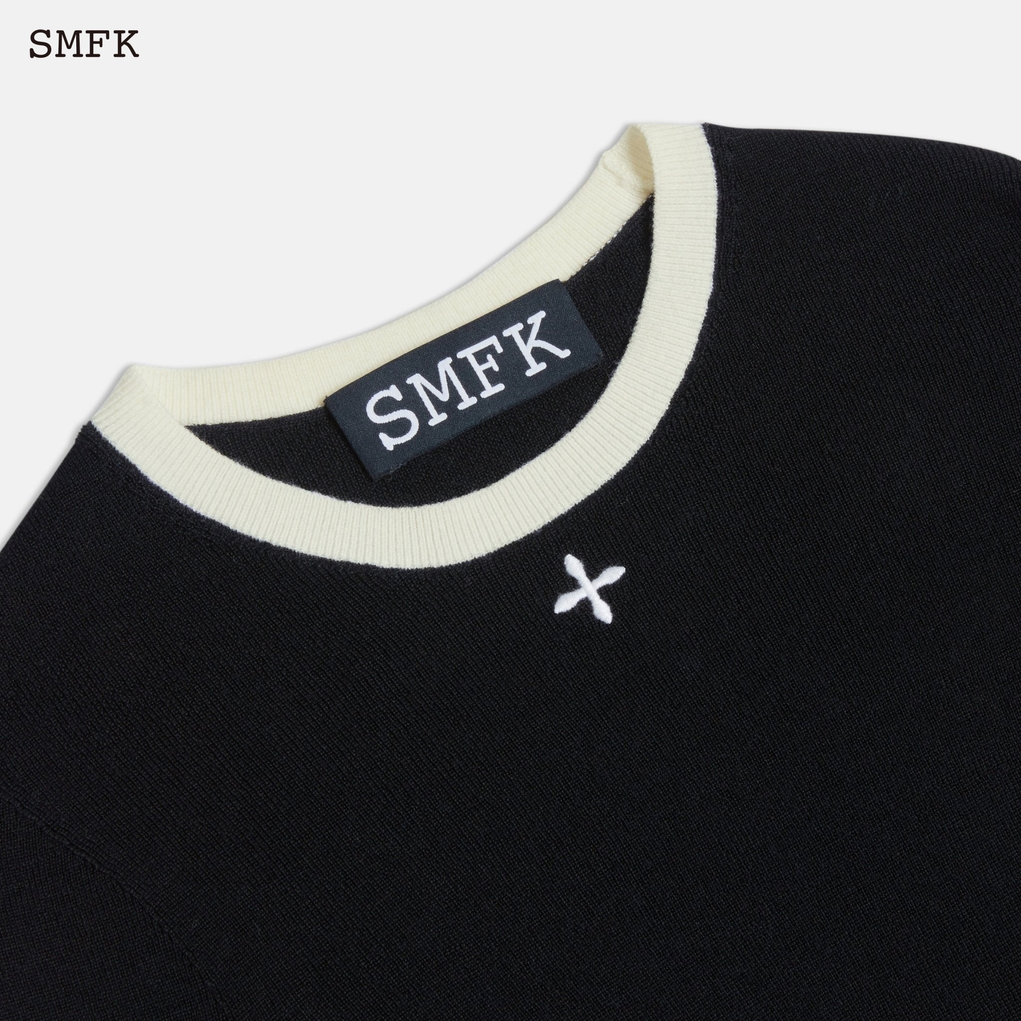 SMFK Compass Cross Classic Wool Knit Midnight Black | MADA IN CHINA