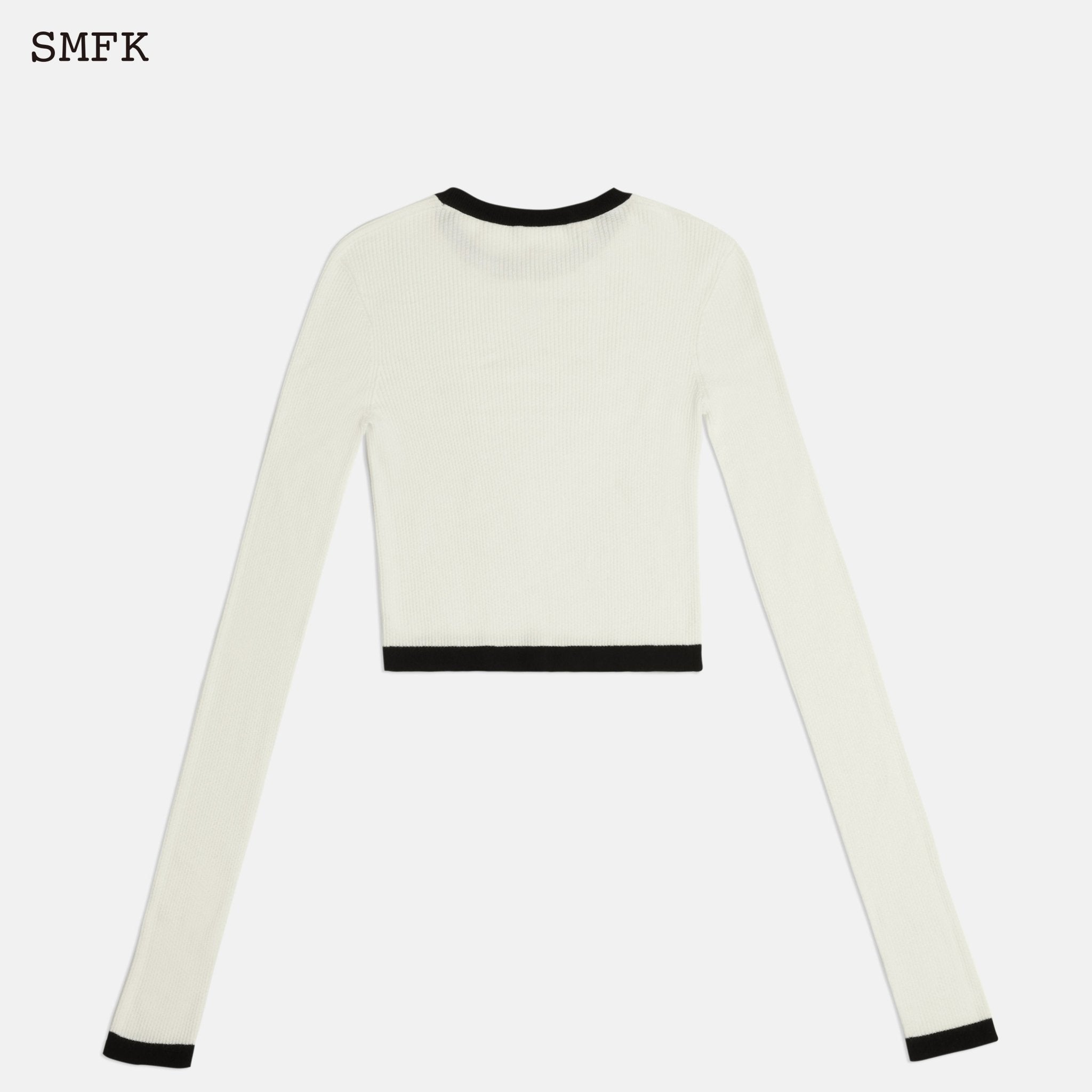 SMFK Compass Cross Classic Wool Knit Sky White | MADA IN CHINA