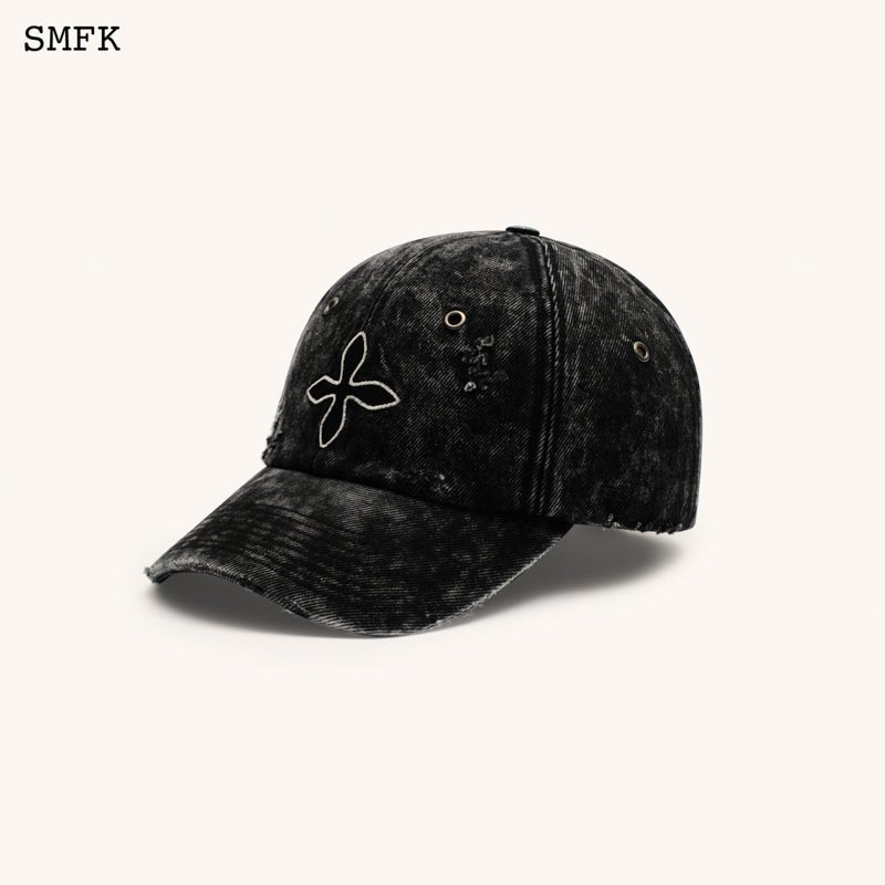 SMFK Compass Cross Denim Baseball Cap | MADA IN CHINA