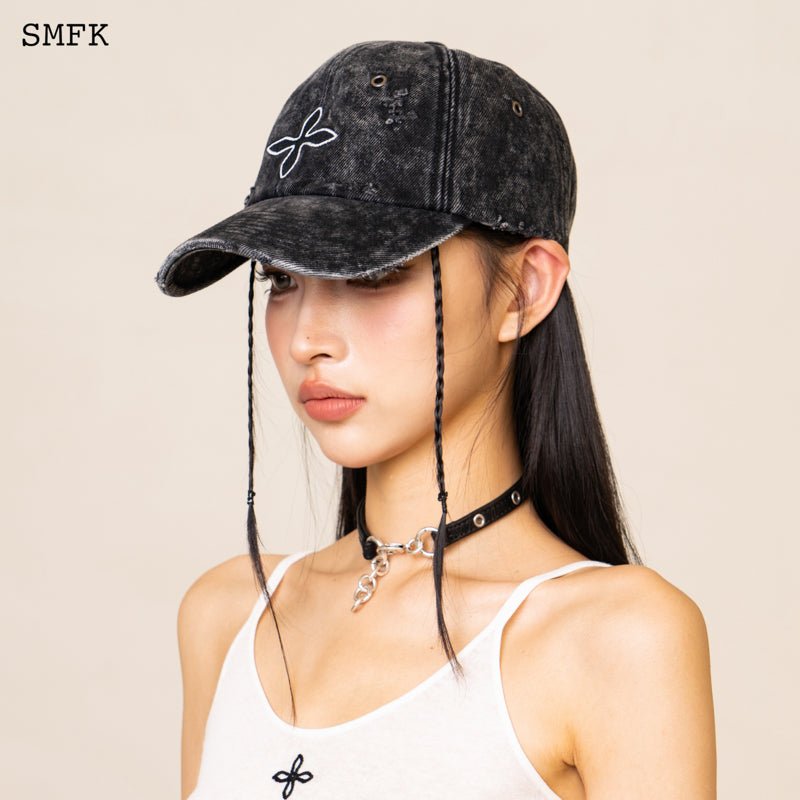 SMFK Compass Cross Denim Baseball Cap | MADA IN CHINA