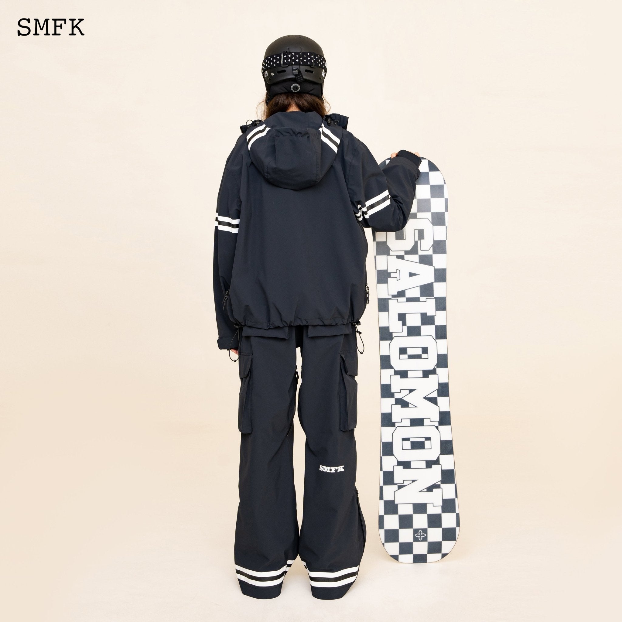 SMFK Compass Cross DNA Ski Snow Jacket In Black | MADA IN CHINA