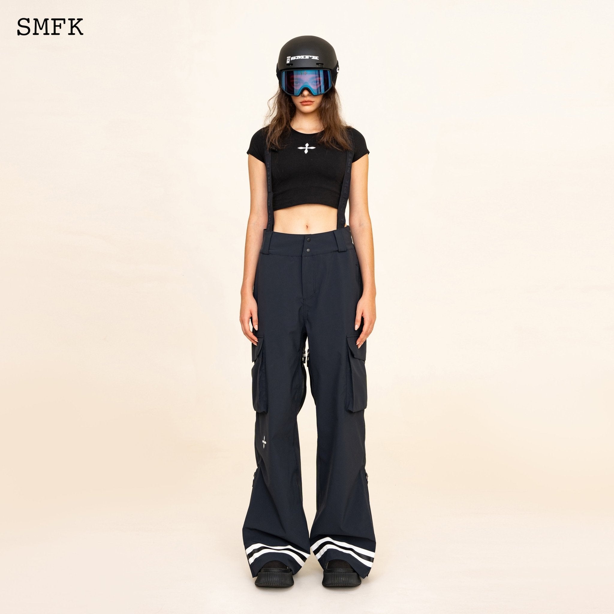 SMFK Compass Cross DNA Ski Snow Pants In Black | MADA IN CHINA