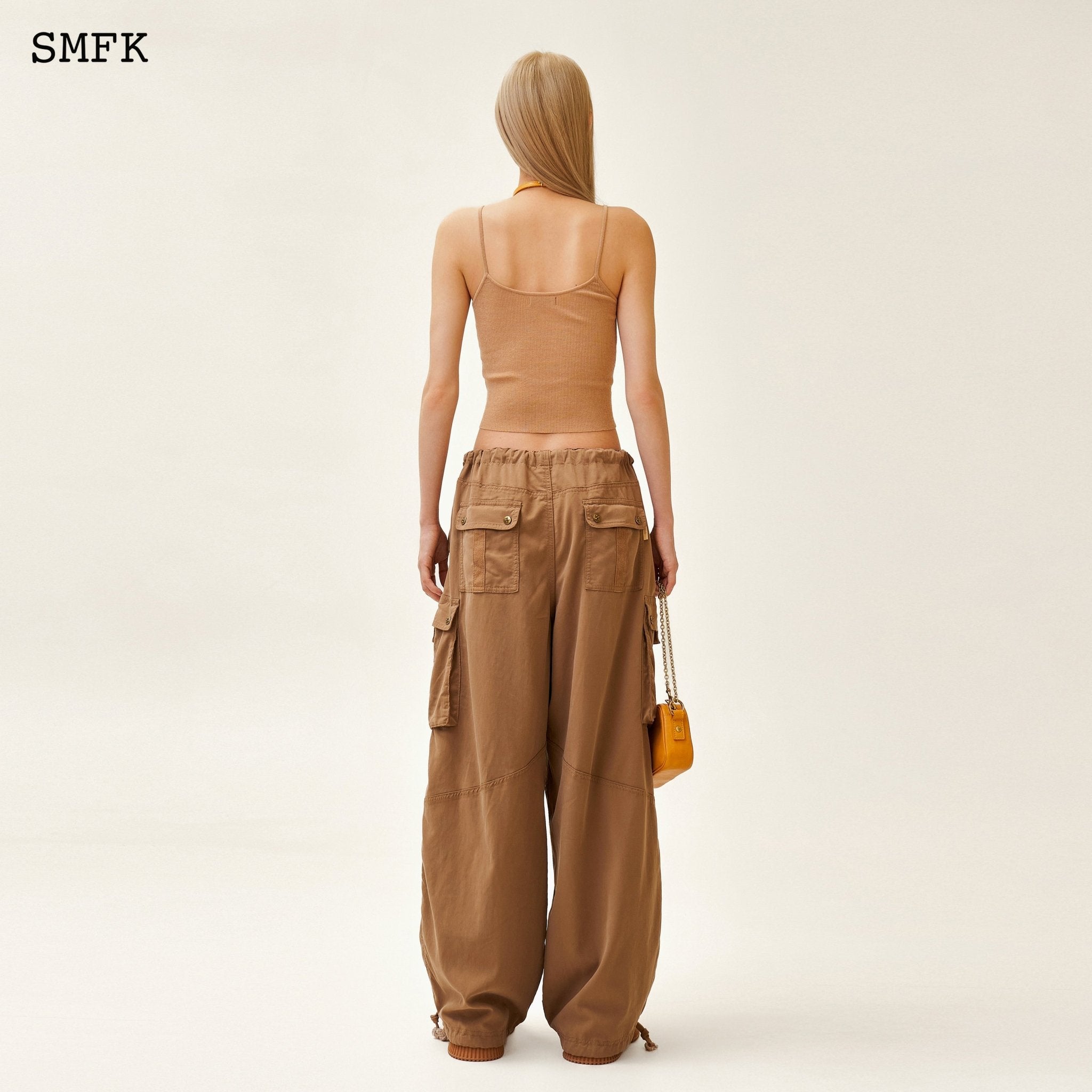 SMFK Compass Cross Retro Paratrooper Pants Khaki | MADA IN CHINA