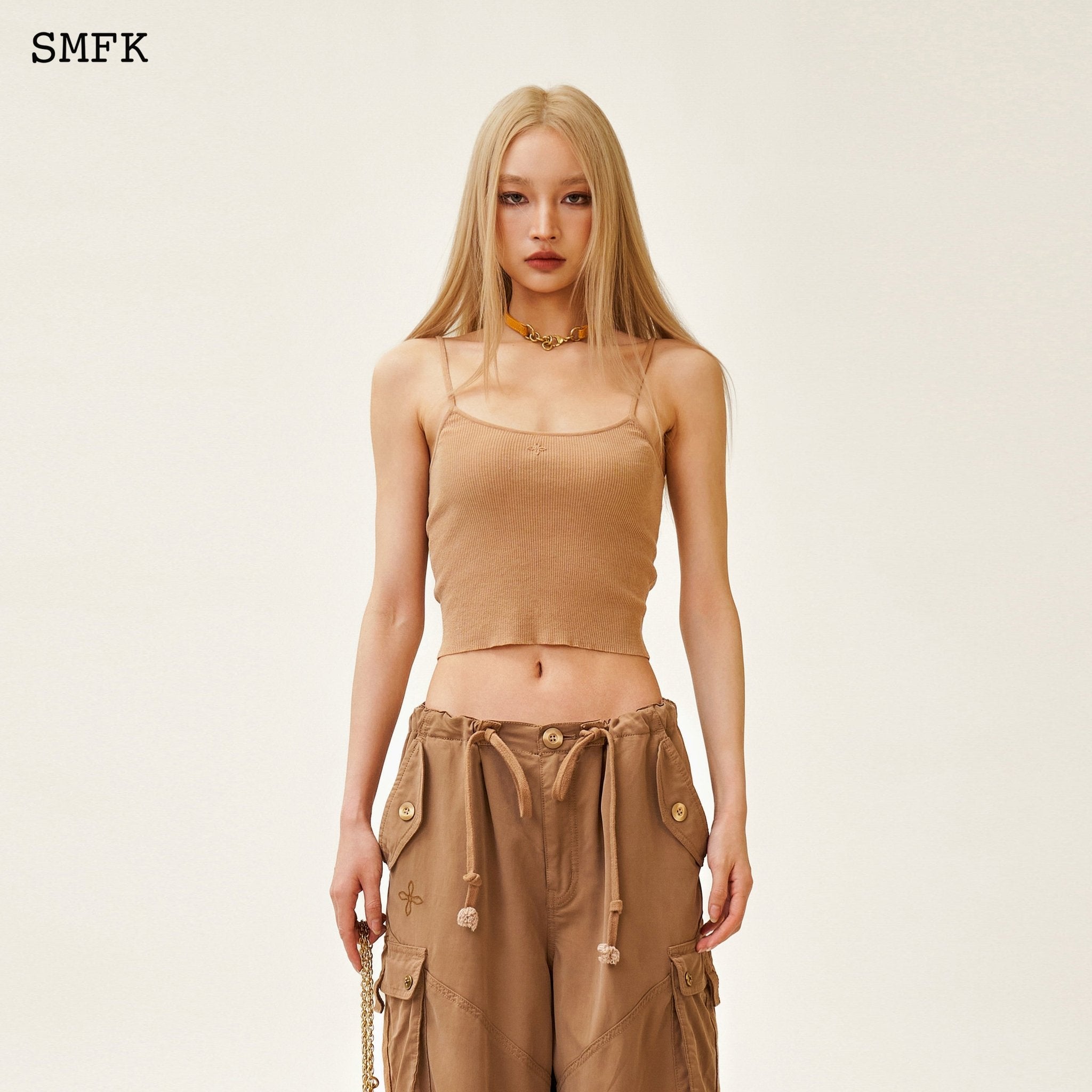 SMFK Compass Cross Retro Paratrooper Pants Khaki | MADA IN CHINA