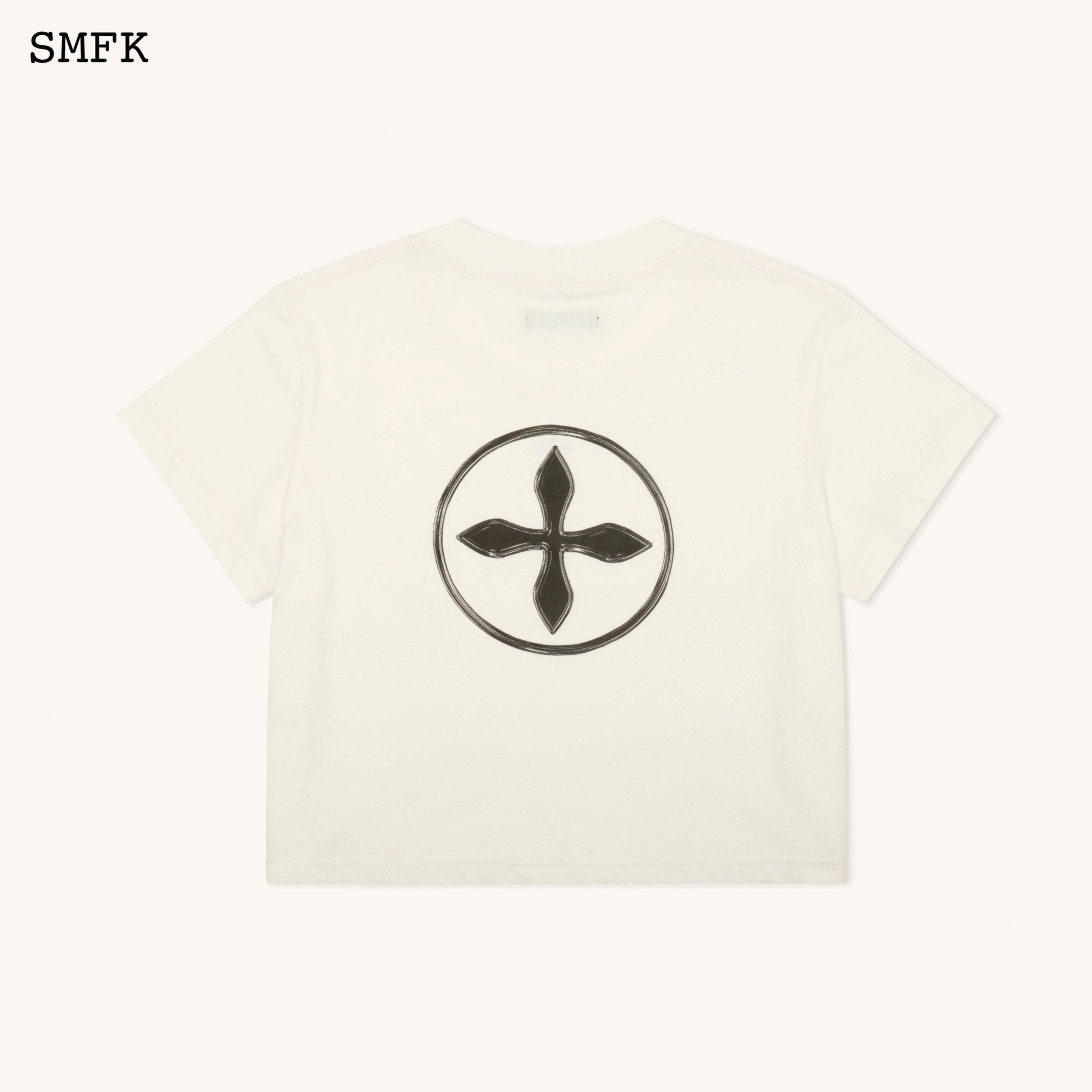 SMFK Compass Cross Slim-Fit Tee In White | MADA IN CHINA