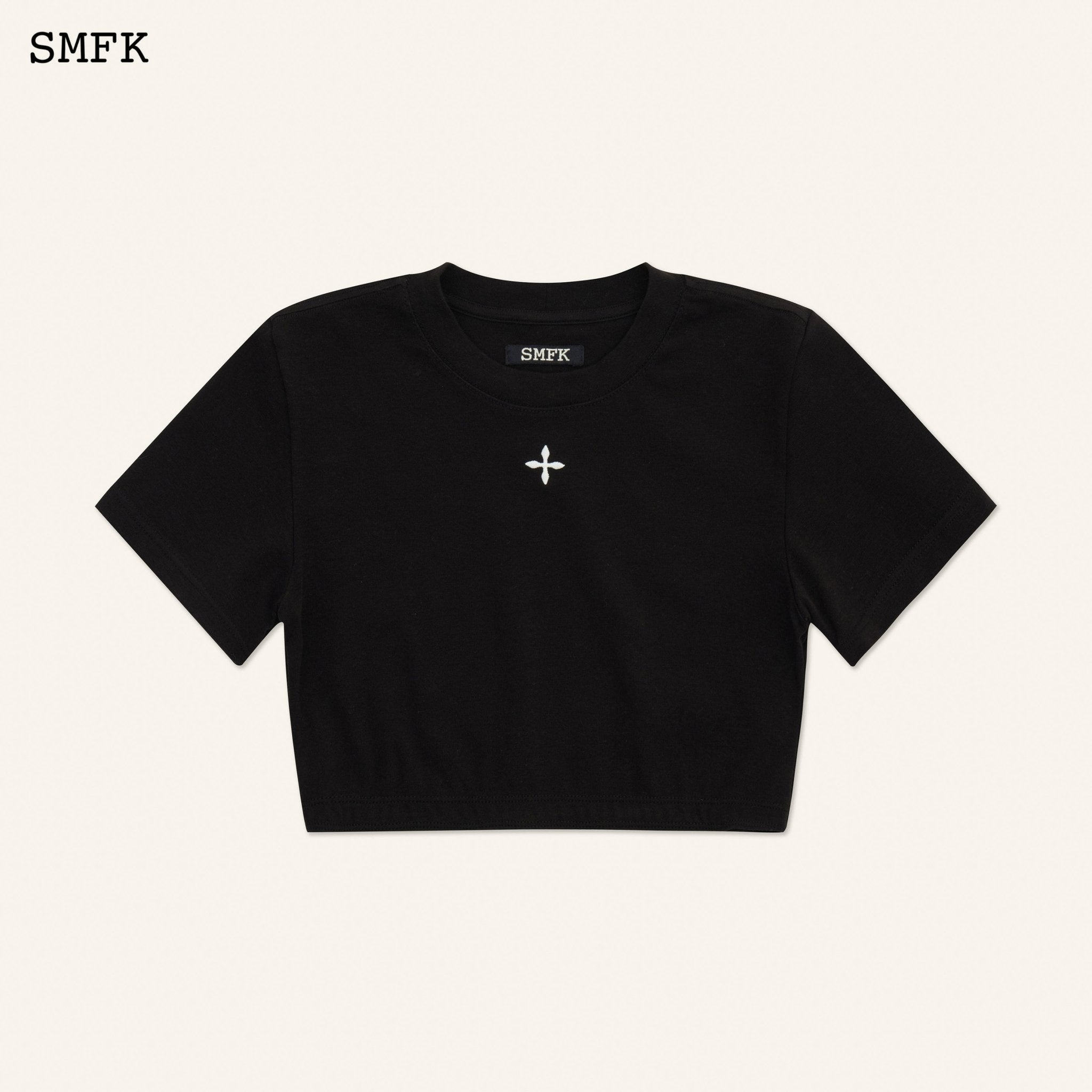 SMFK Compass Hug Short Tee In Black | MADA IN CHINA