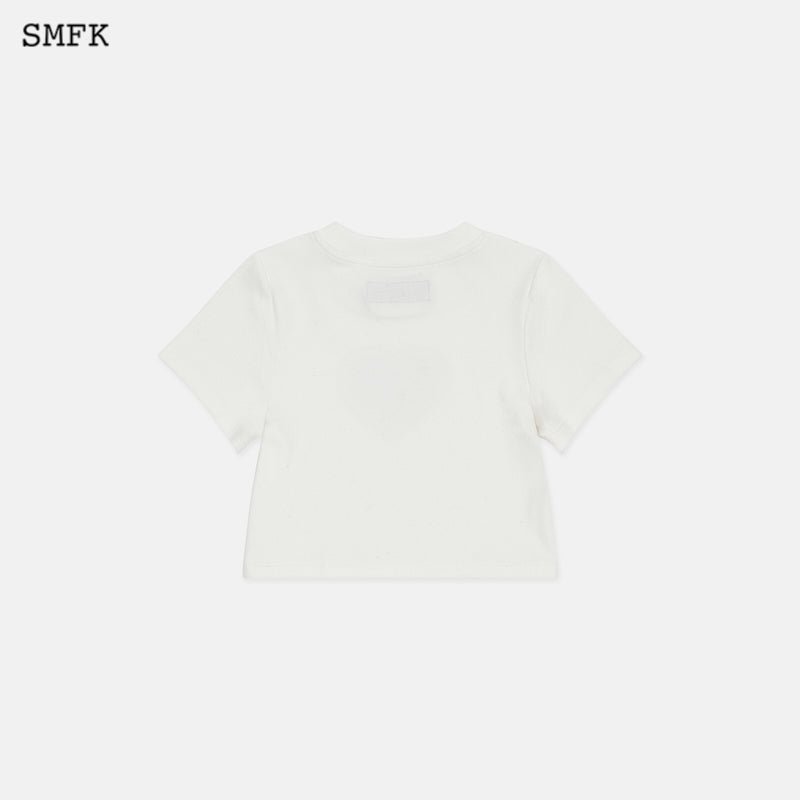 SMFK Compass Love Sculpture Short Body Tee White | MADA IN CHINA