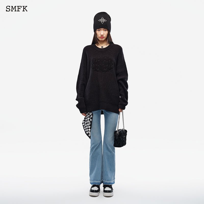 SMFK Compass Maze Knit Sweatshirt | MADA IN CHINA