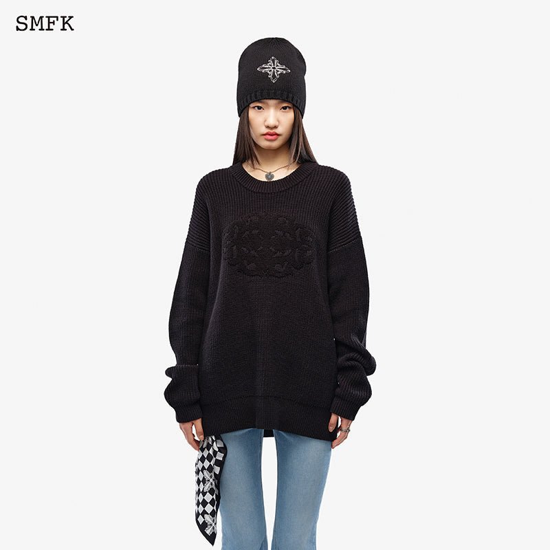 SMFK Compass Maze Knit Sweatshirt | MADA IN CHINA