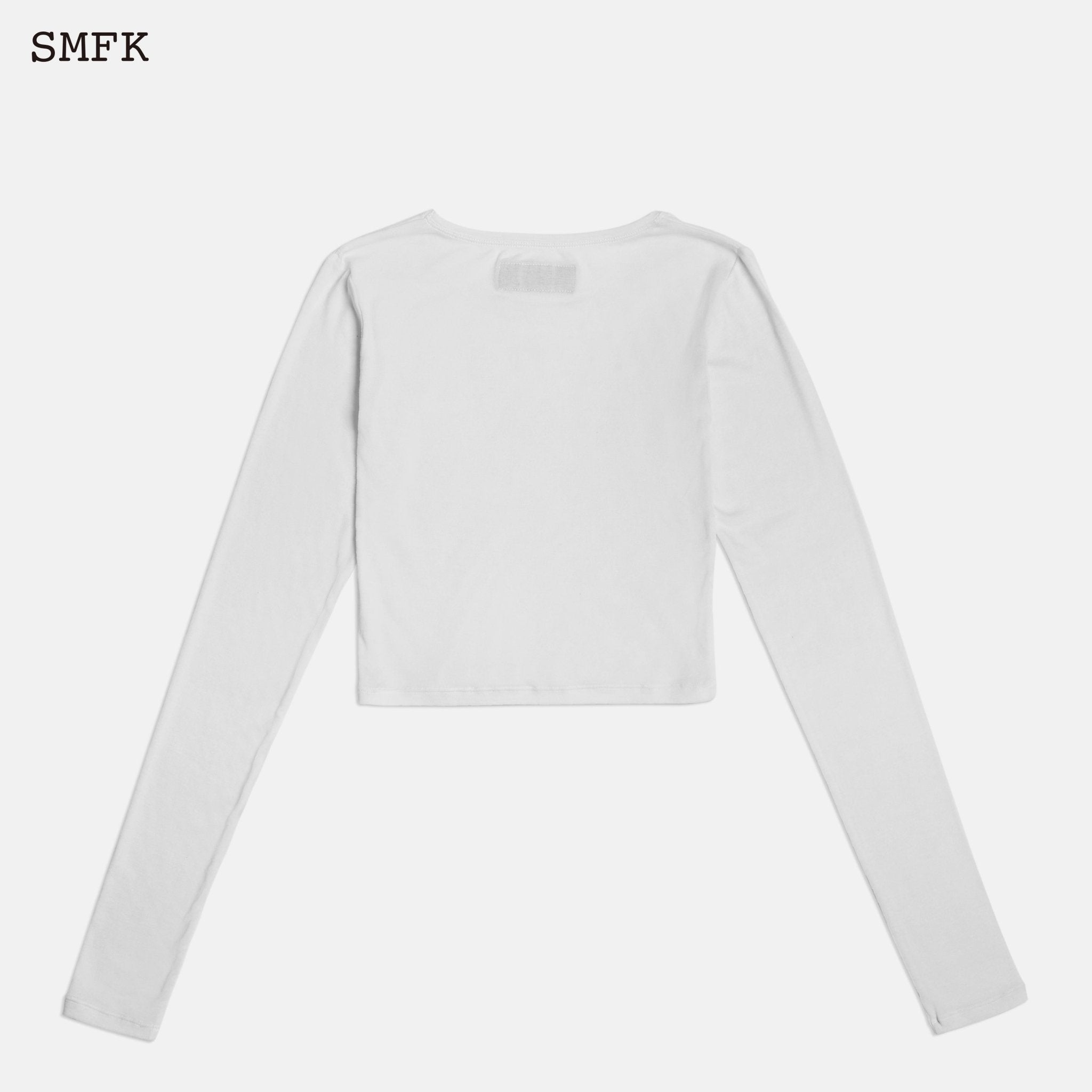 SMFK Compass Midnight Flower Wool Knit Sky White | MADA IN CHINA