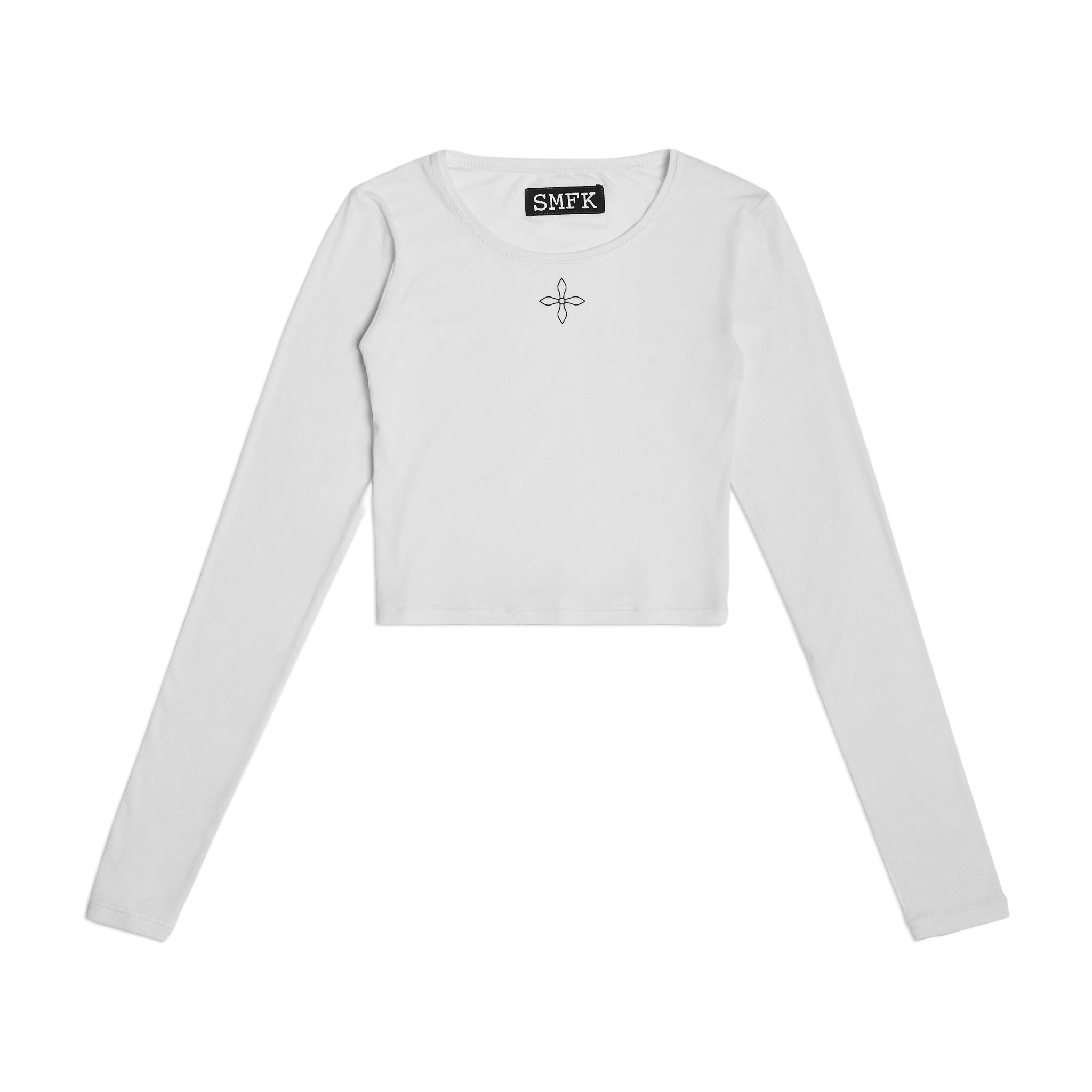 SMFK Compass Midnight Flower Wool Knit Sky White | MADA IN CHINA