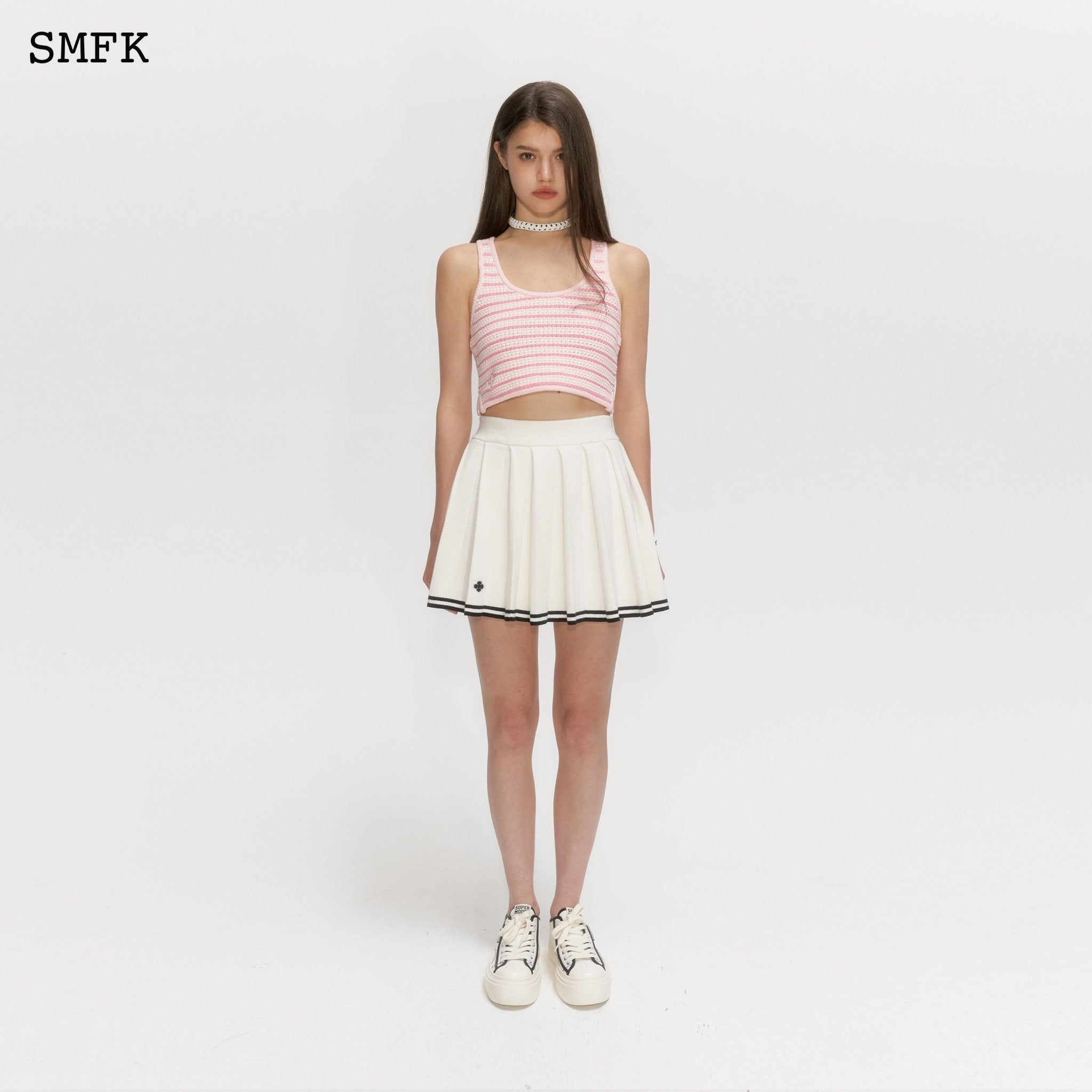 SMFK Compass Pink Stripe Vest | MADA IN CHINA