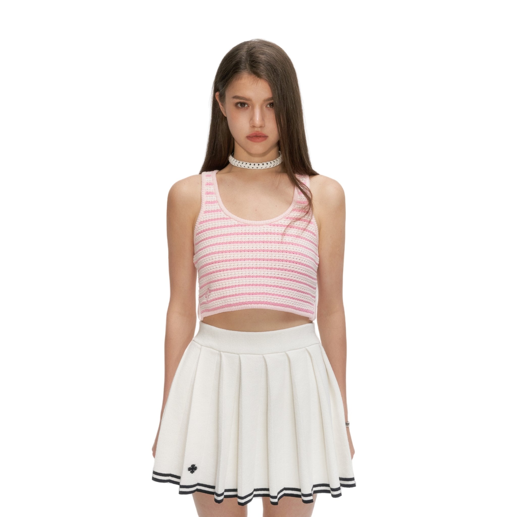 SMFK Compass Pink Stripe Vest | MADA IN CHINA