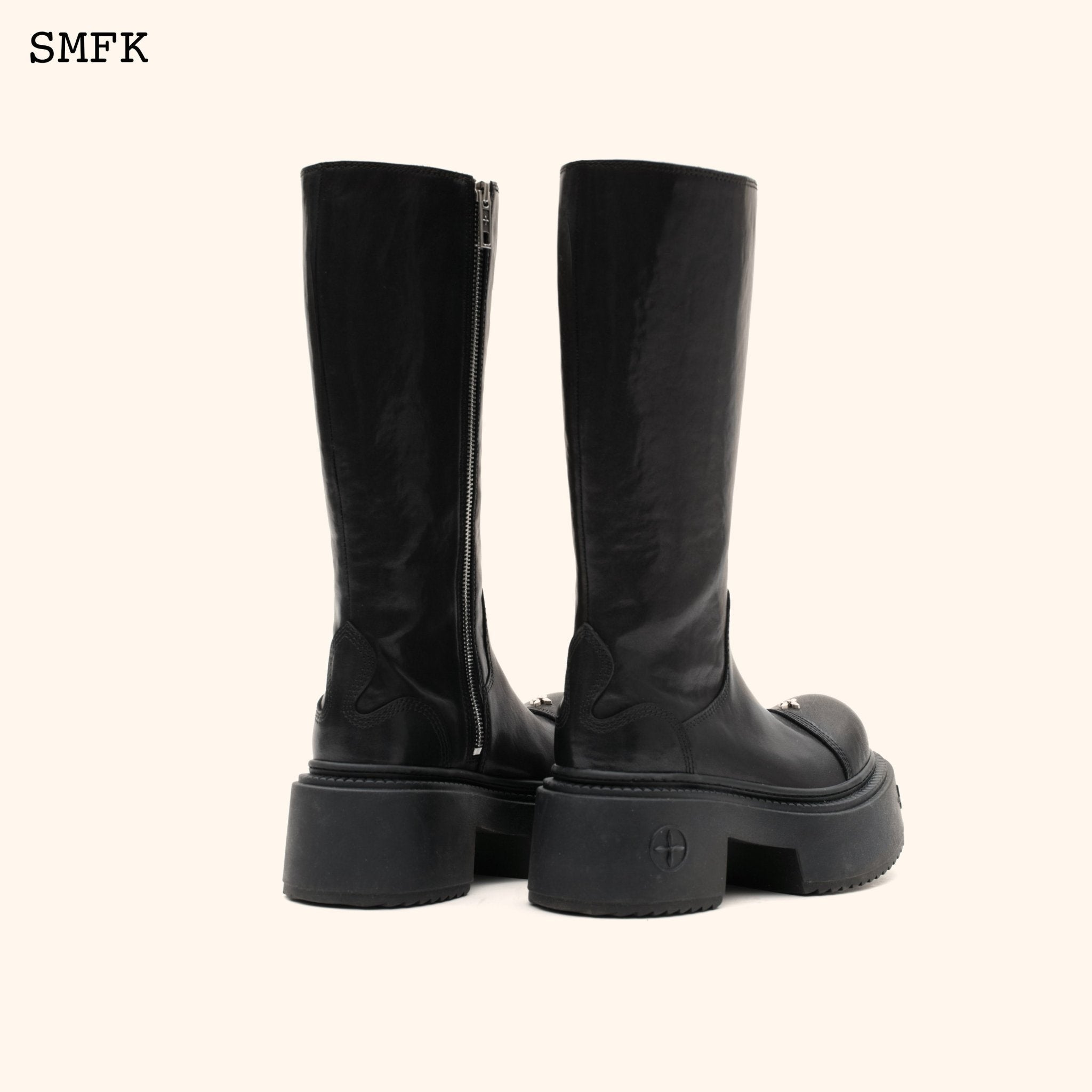 SMFK Compass Rider Medium Boots In Black | MADA IN CHINA