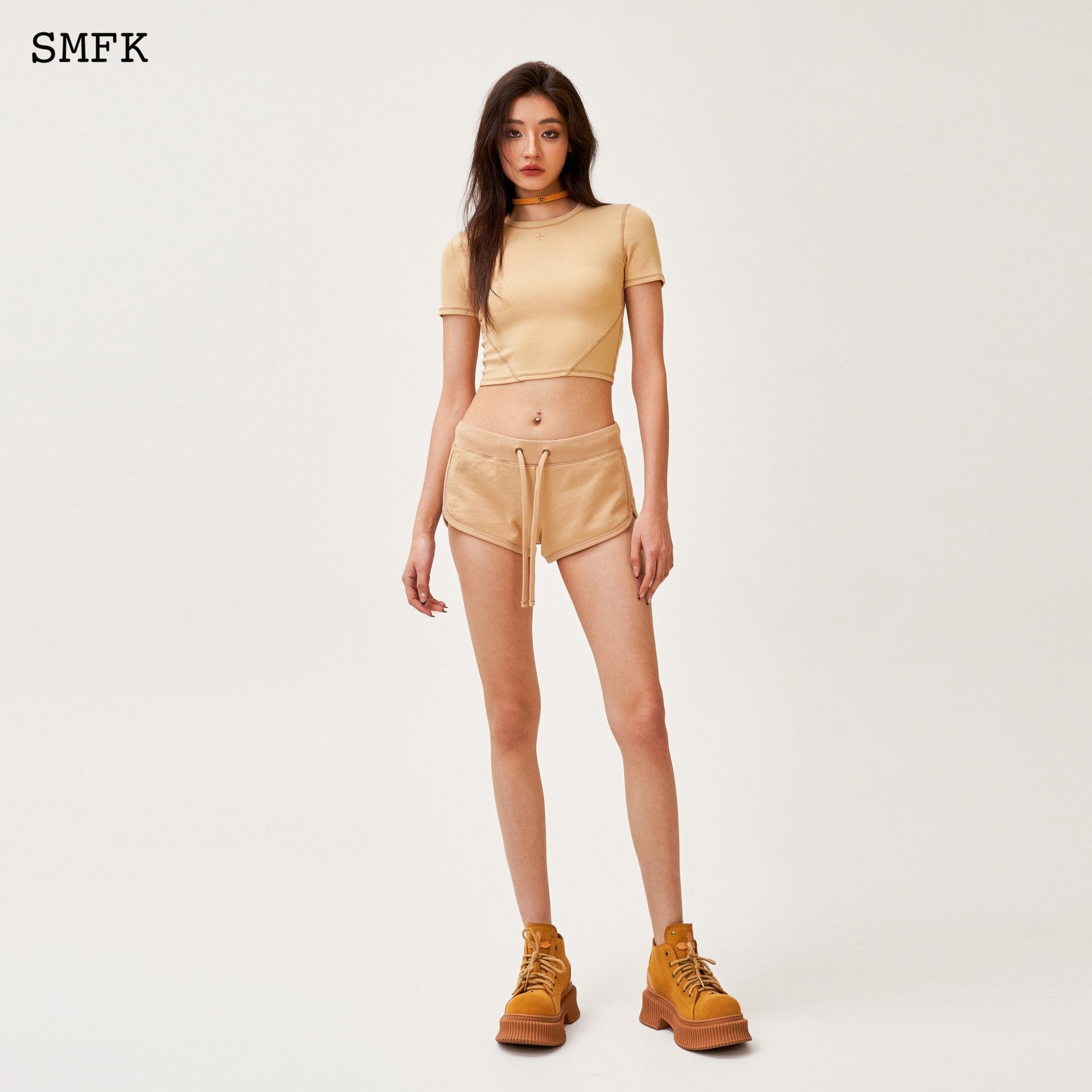 SMFK Compass Rove Stray Low-rise Running Shorts Sand | MADA IN CHINA