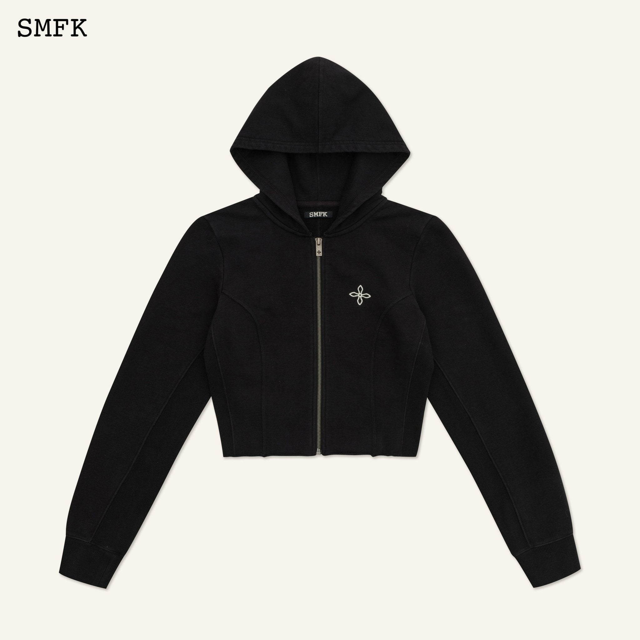 SMFK Compass Rove Stray Slim-Fit Hoodie In Black | MADA IN CHINA