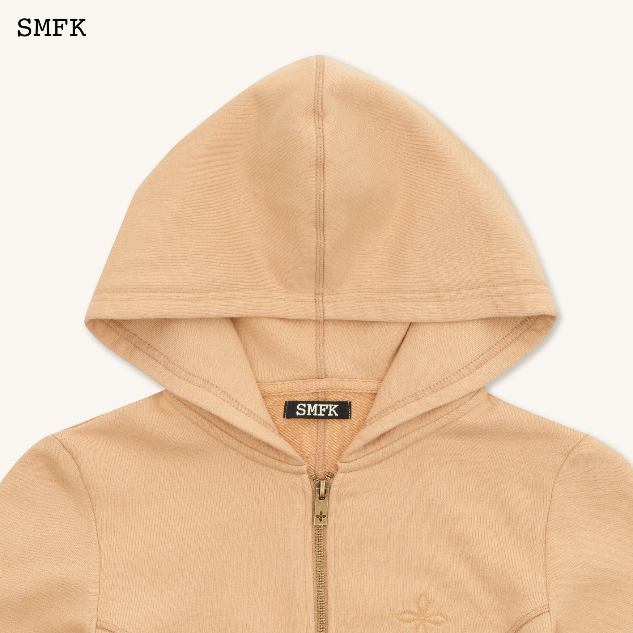 SMFK Compass Rove Stray Slim-Fit Hoodie In Sand | MADA IN CHINA