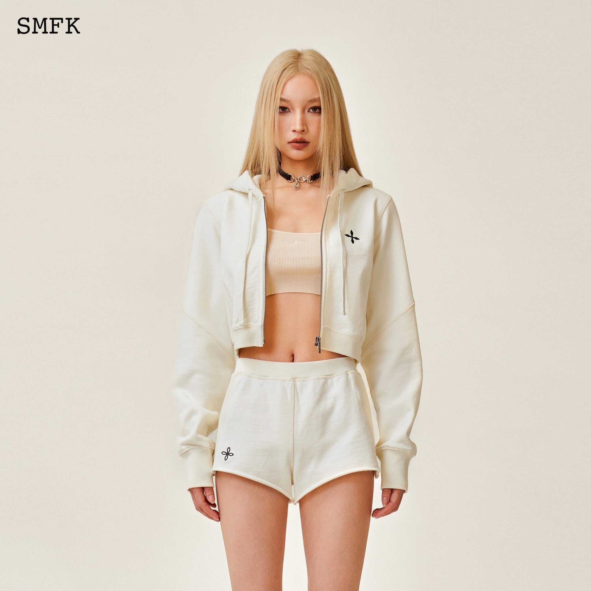 SMFK Compass Rove Stray Slim-Fit Sporty Shorts White | MADA IN CHINA