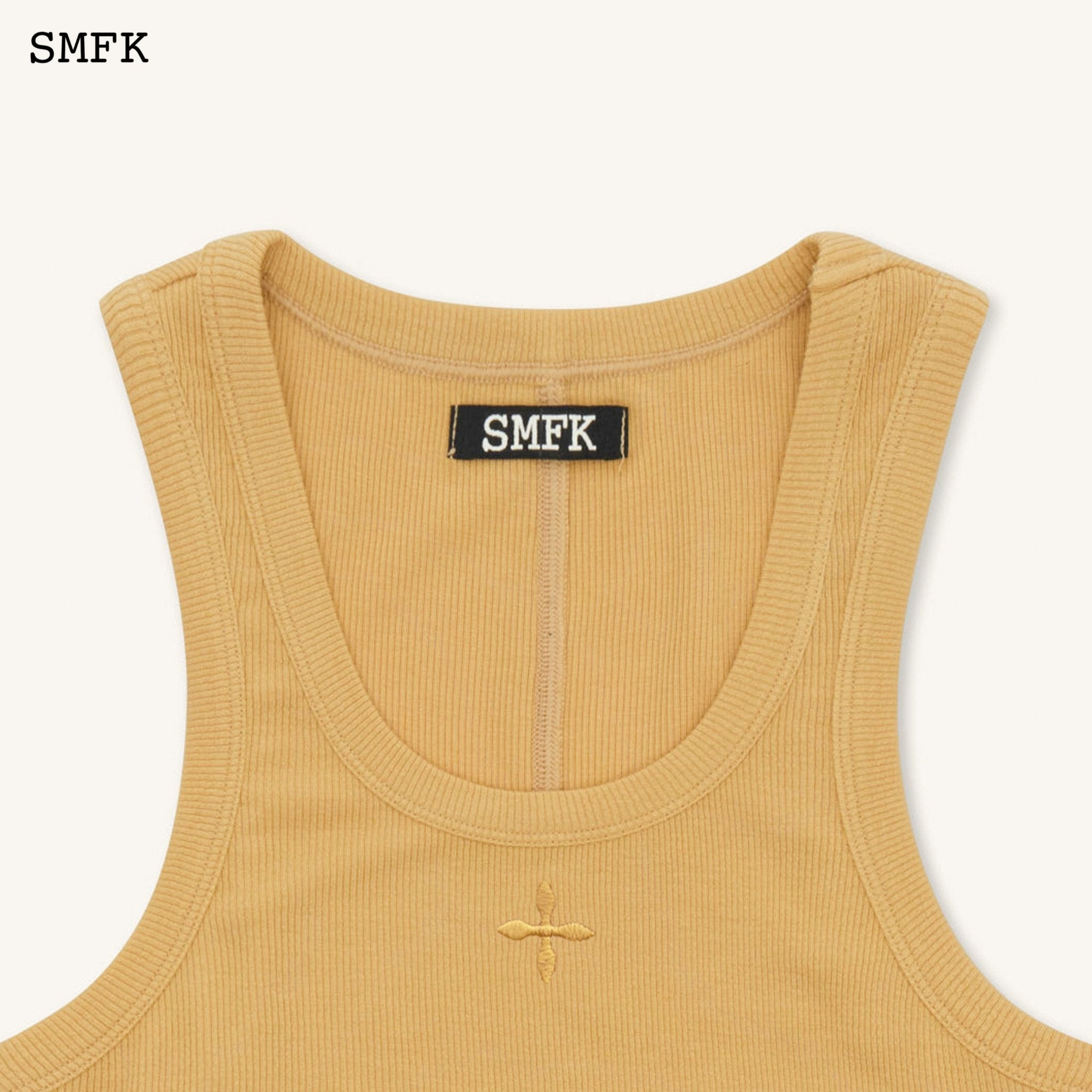 SMFK Compass Rove Stray Vest Dress In Ginger | MADA IN CHINA