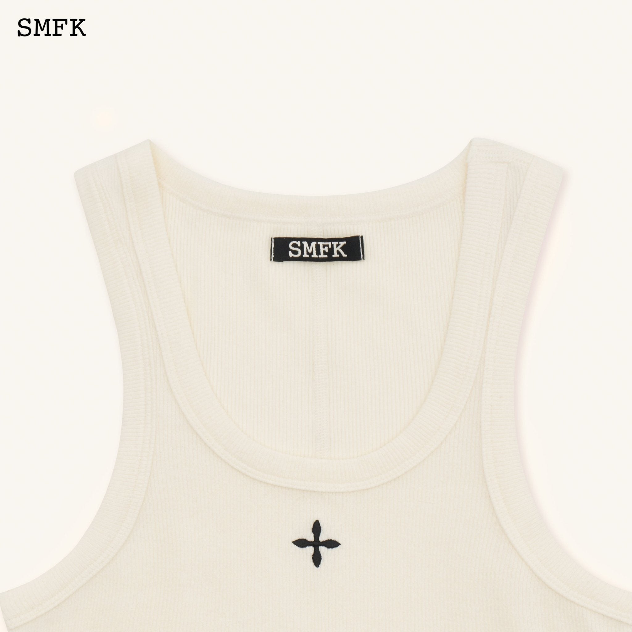 SMFK Compass Rove Stray Vest Dress In White | MADA IN CHINA