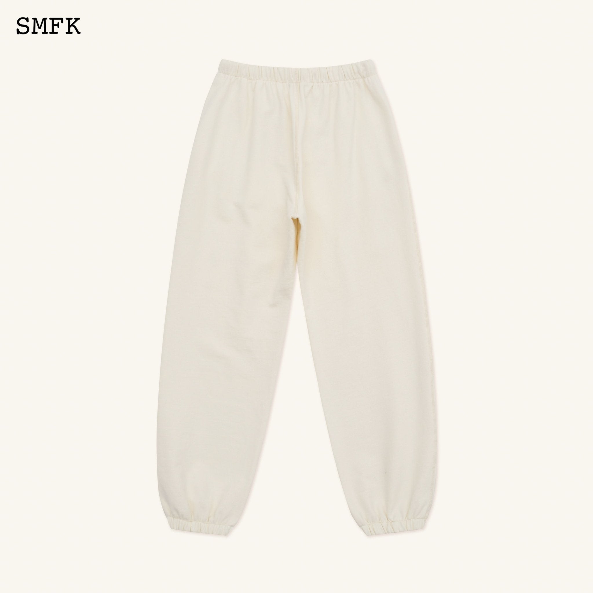 SMFK Compass Rush Jogging Sweatpants In White | MADA IN CHINA