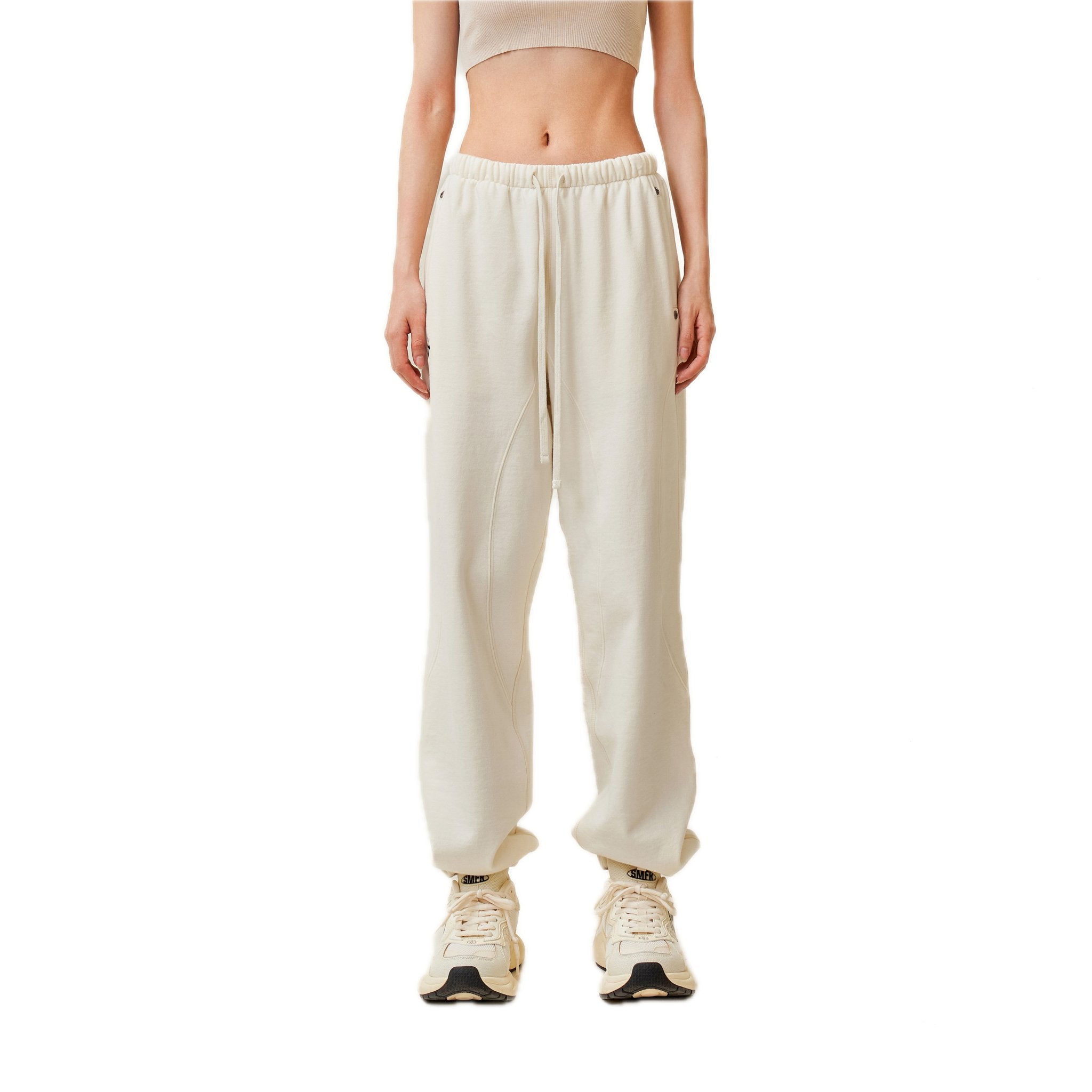 SMFK Compass Rush Jogging Sweatpants In White | MADA IN CHINA