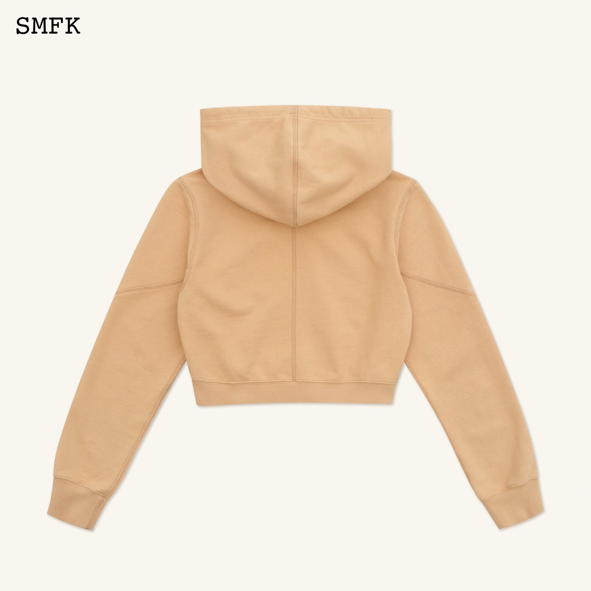 SMFK Compass Rush Short Sporty Hoodie In Sand | MADA IN CHINA