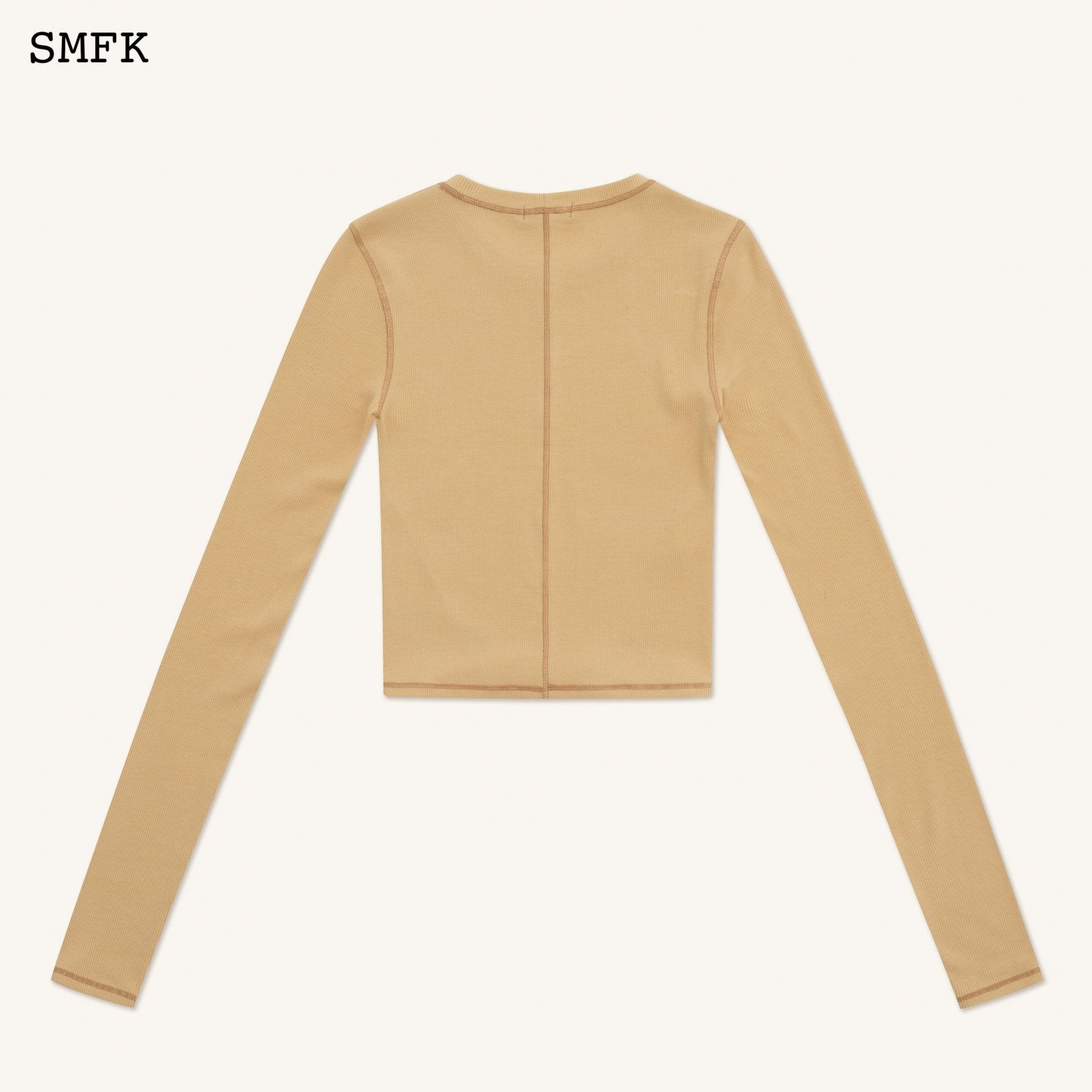 SMFK Compass Rush Slim Fit Sports Top In Sand | MADA IN CHINA