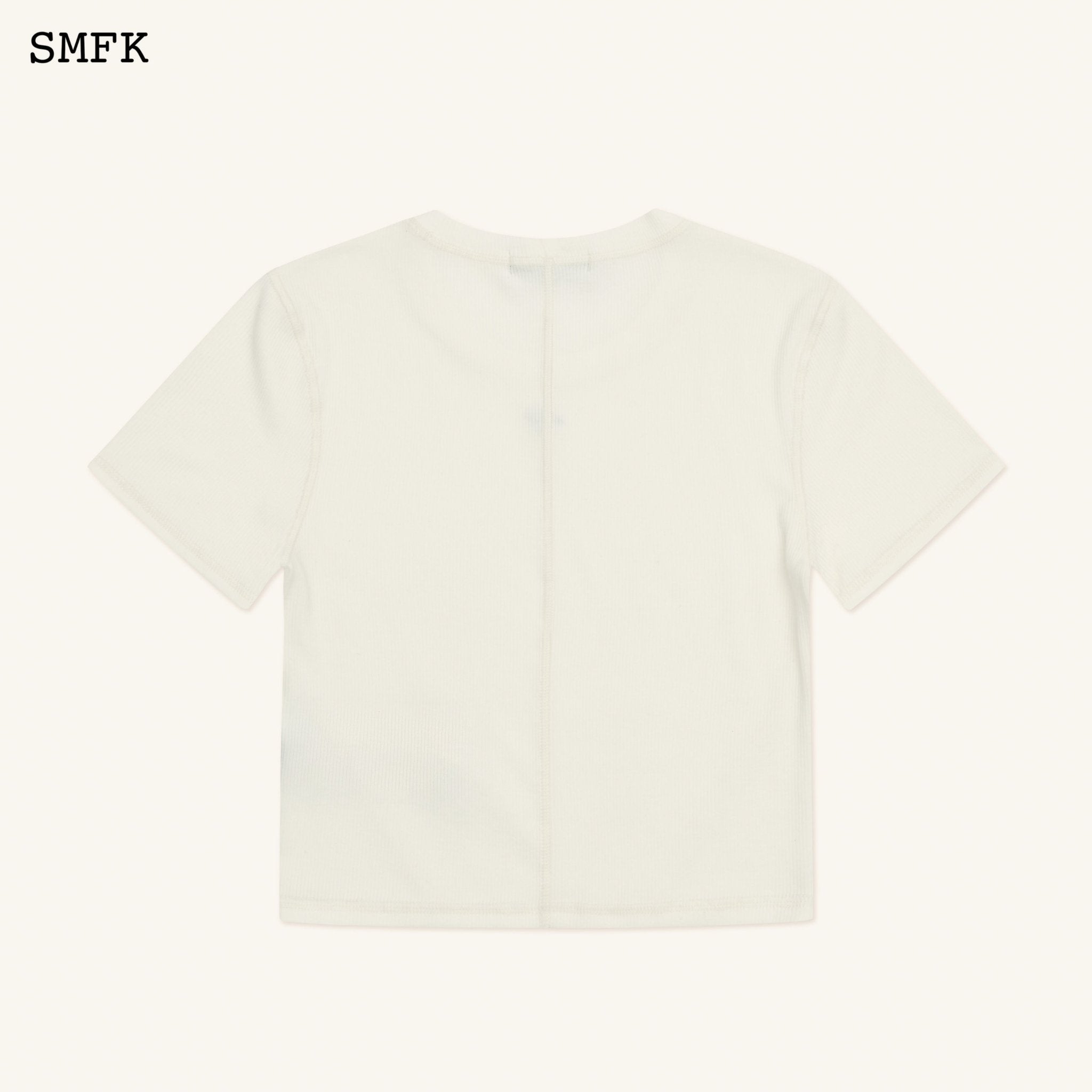 SMFK Compass Rush Slim-Fit Tee In White | MADA IN CHINA