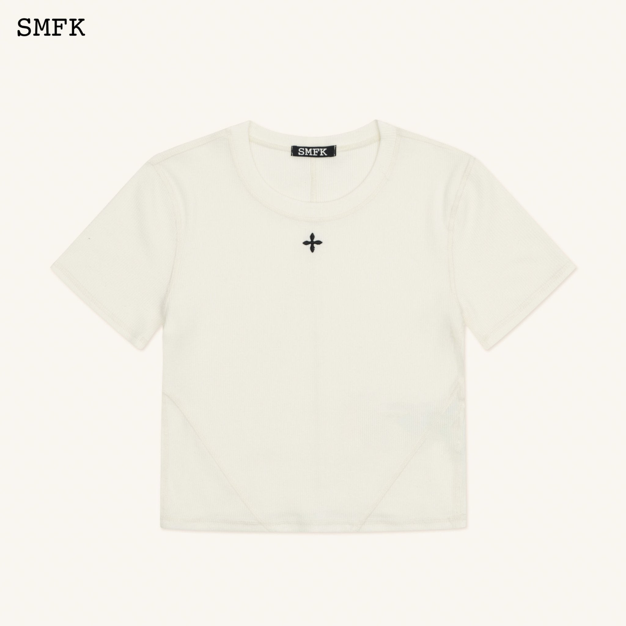 SMFK Compass Rush Slim-Fit Tee In White | MADA IN CHINA