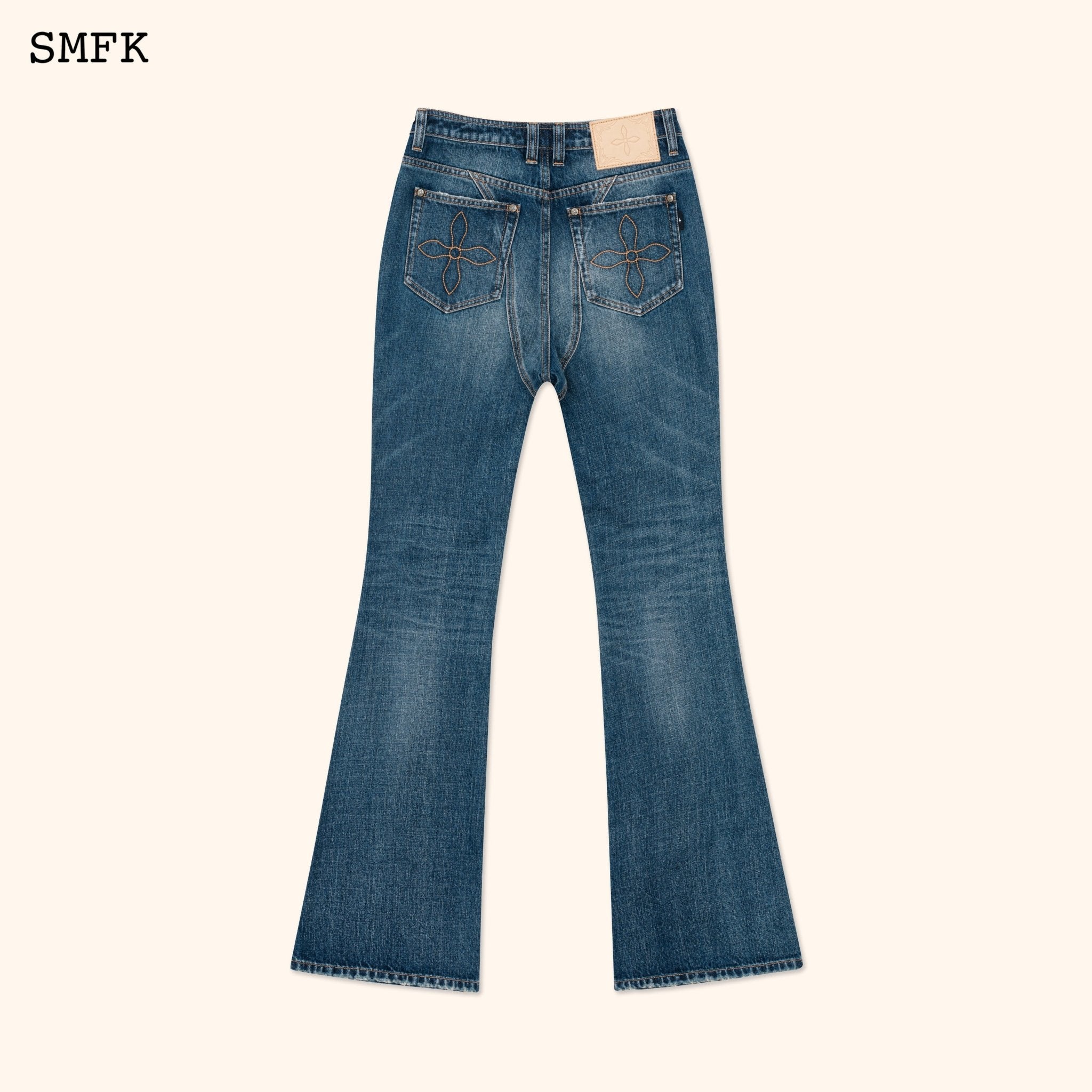 SMFK Compass Tarpan Classic Flared Jeans Retro Blue | MADA IN CHINA