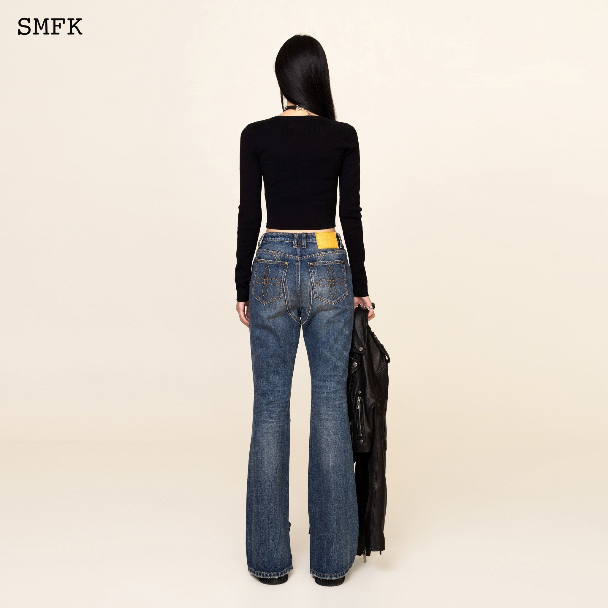 SMFK Compass Tarpan Classic Flared Jeans Retro Blue | MADA IN CHINA