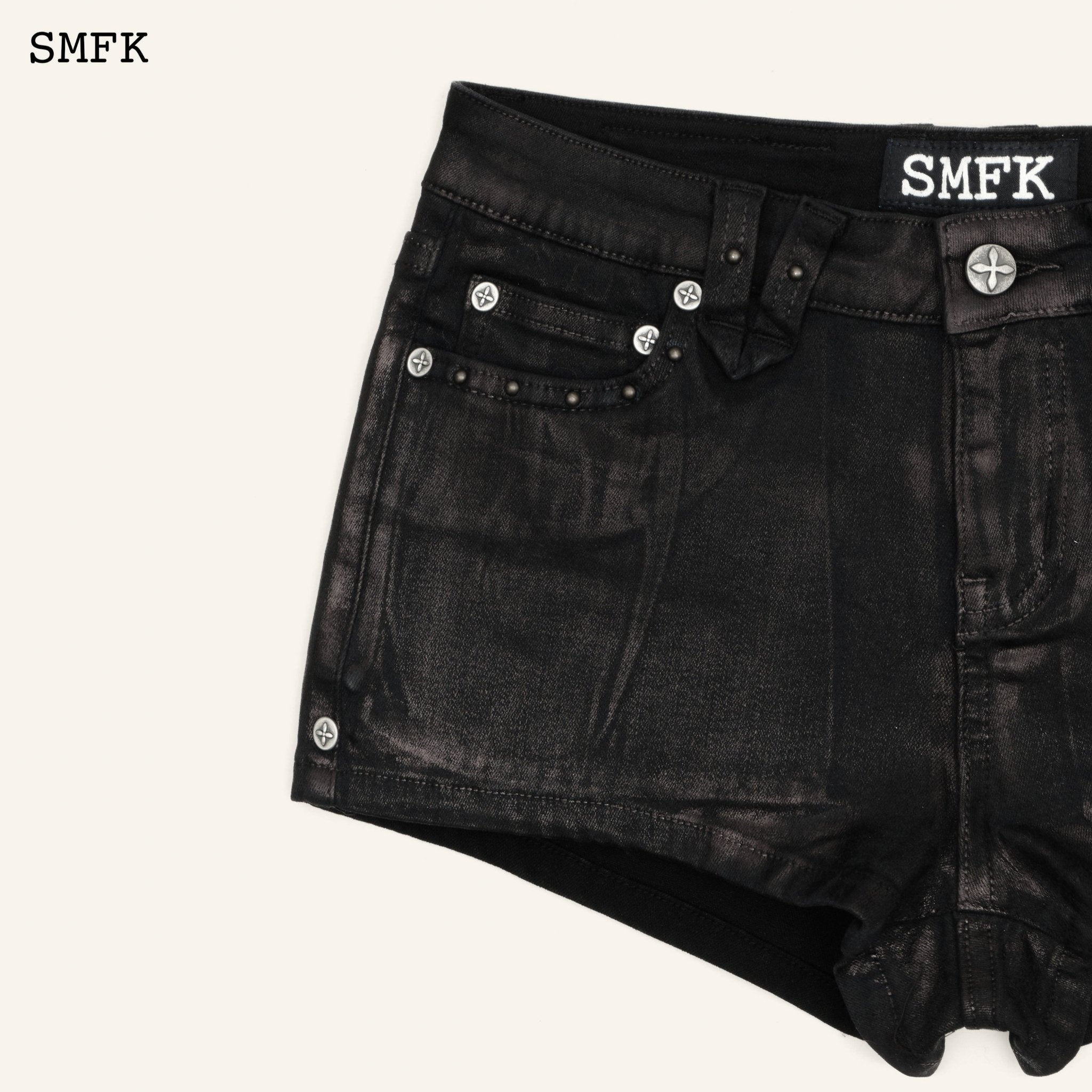 SMFK Compass Tarpan Lightning Black Short Jeans | MADA IN CHINA