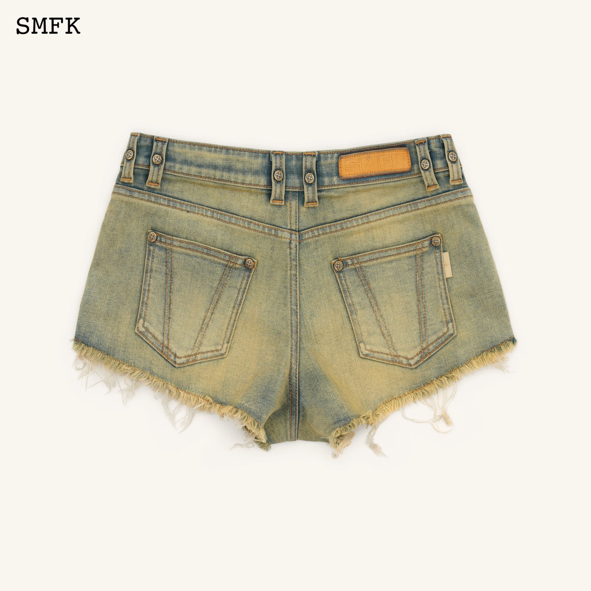 SMFK Compass Tarpan Low-rise Cheese Short Jeans | MADA IN CHINA