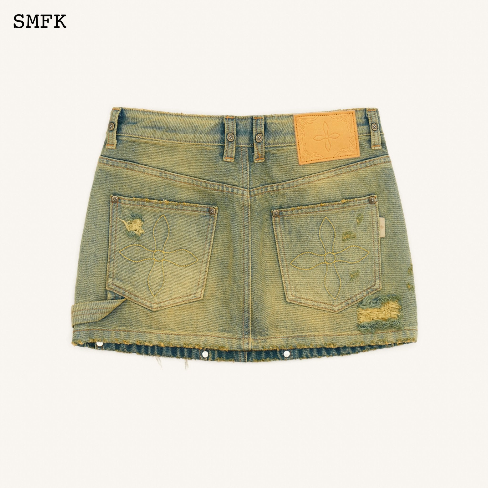 SMFK Compass Tarpan Lumber Mini Skirt In Cheese | MADA IN CHINA