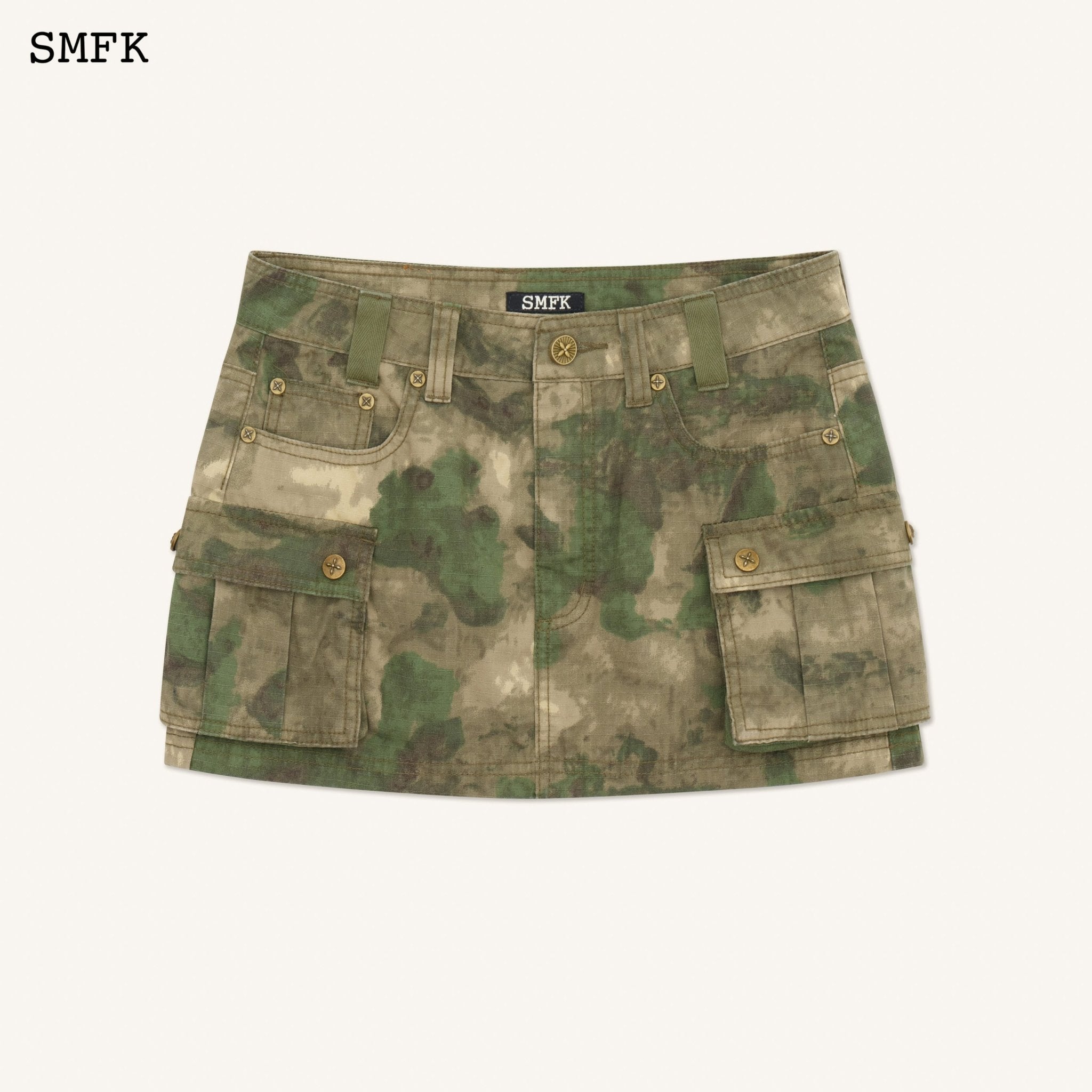 SMFK Compass Viper Green Camouflage Workwear Mini Skirt | MADA IN CHINA