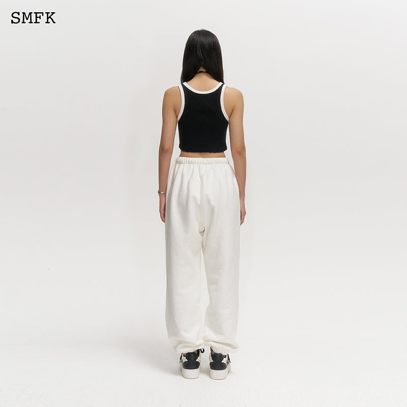 SMFK Compass White Jogging Pants | MADA IN CHINA