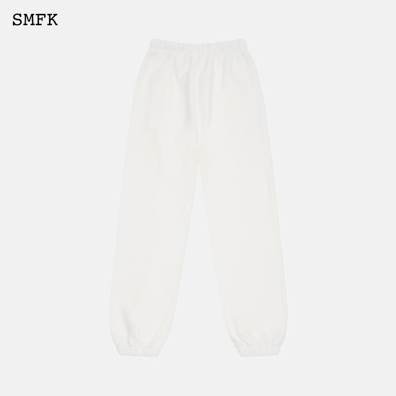 SMFK Compass White Jogging Pants | MADA IN CHINA