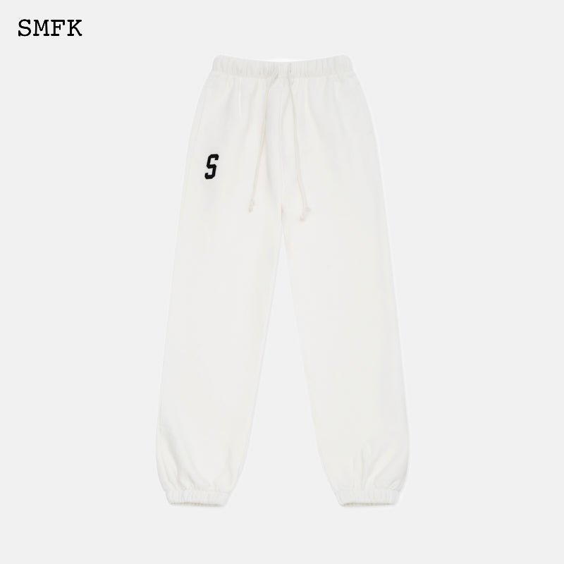 SMFK Compass White Jogging Pants | MADA IN CHINA