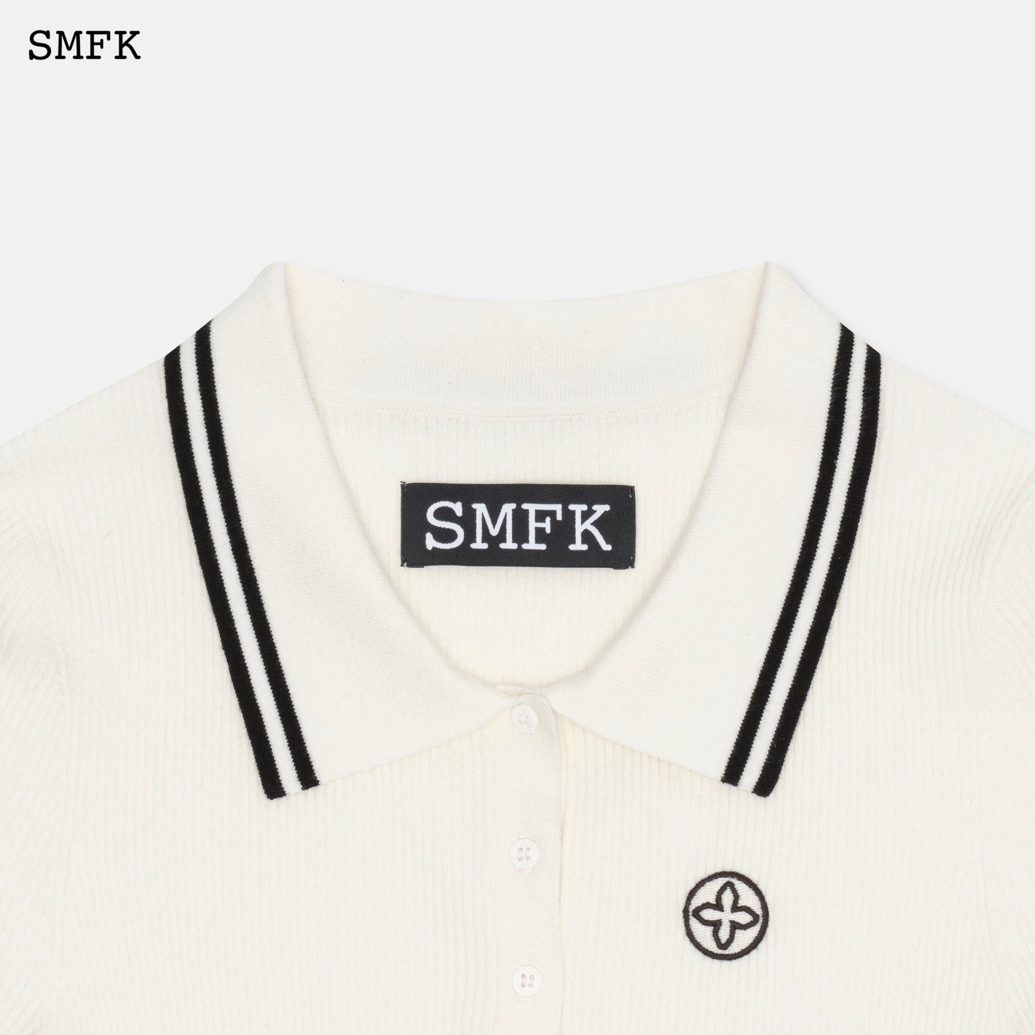 SMFK Compass White Polo | MADA IN CHINA