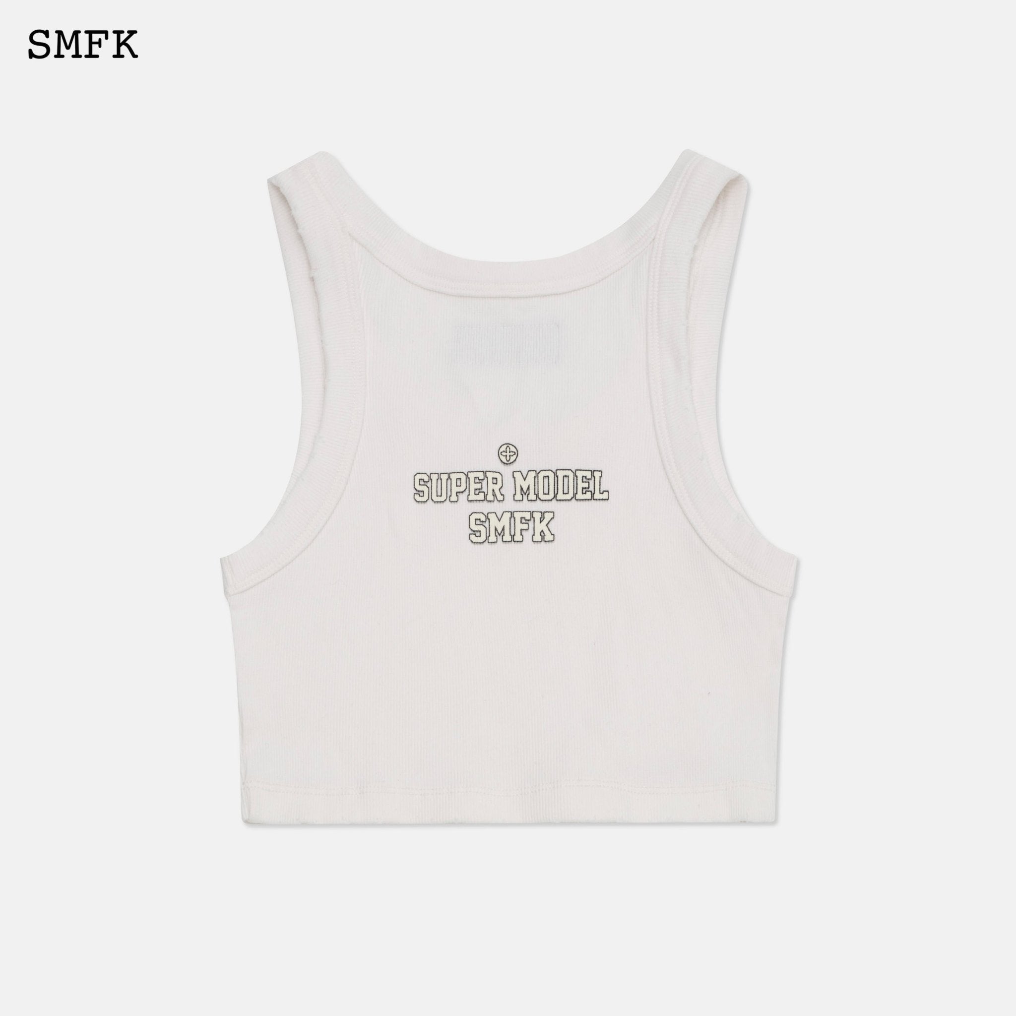 SMFK Compass White Sport Vest | MADA IN CHINA