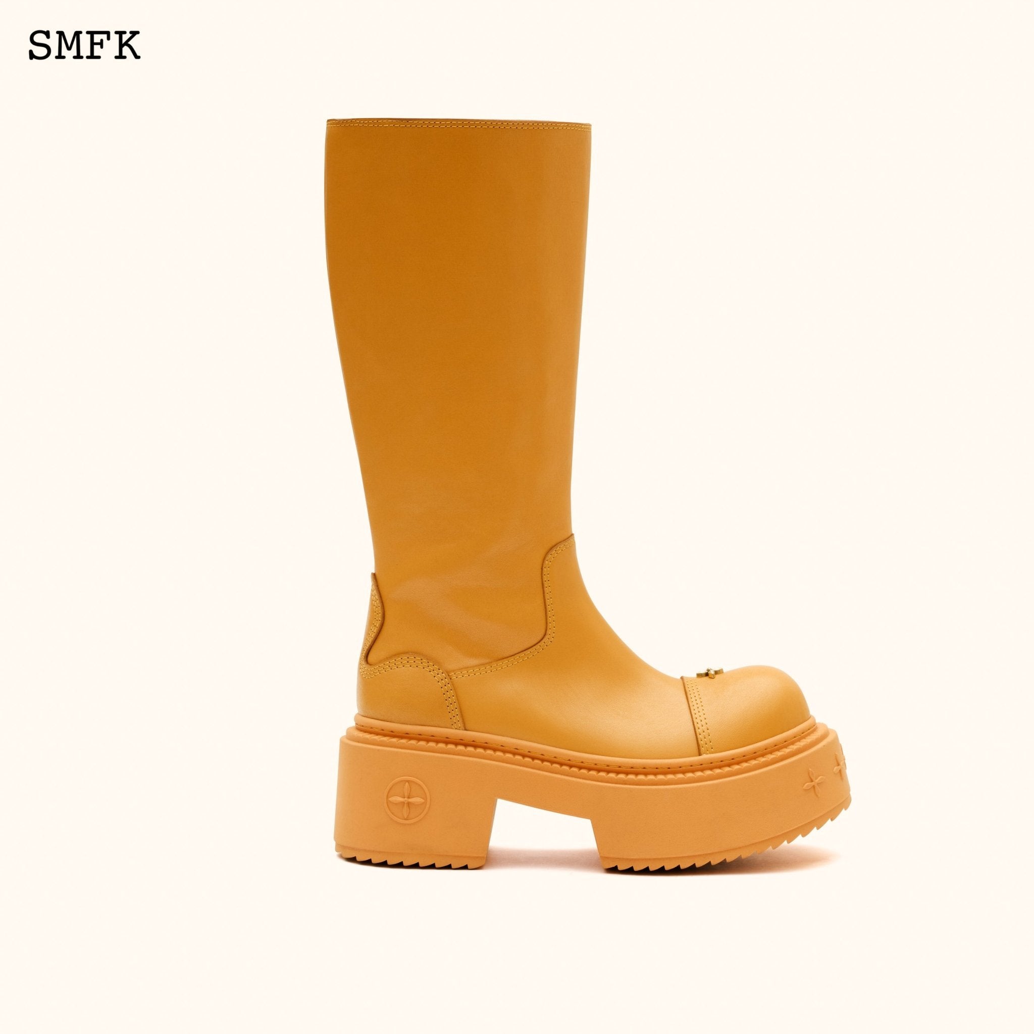 SMFK Compass Wild Medium Riding Boots In Ginger | MADA IN CHINA