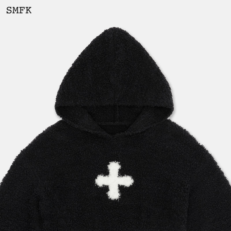 SMFK Compass Wool Knit Short Hoodie | MADA IN CHINA