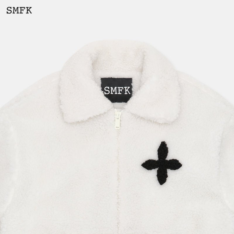 SMFK Compass Wool Work Jacket White | MADA IN CHINA